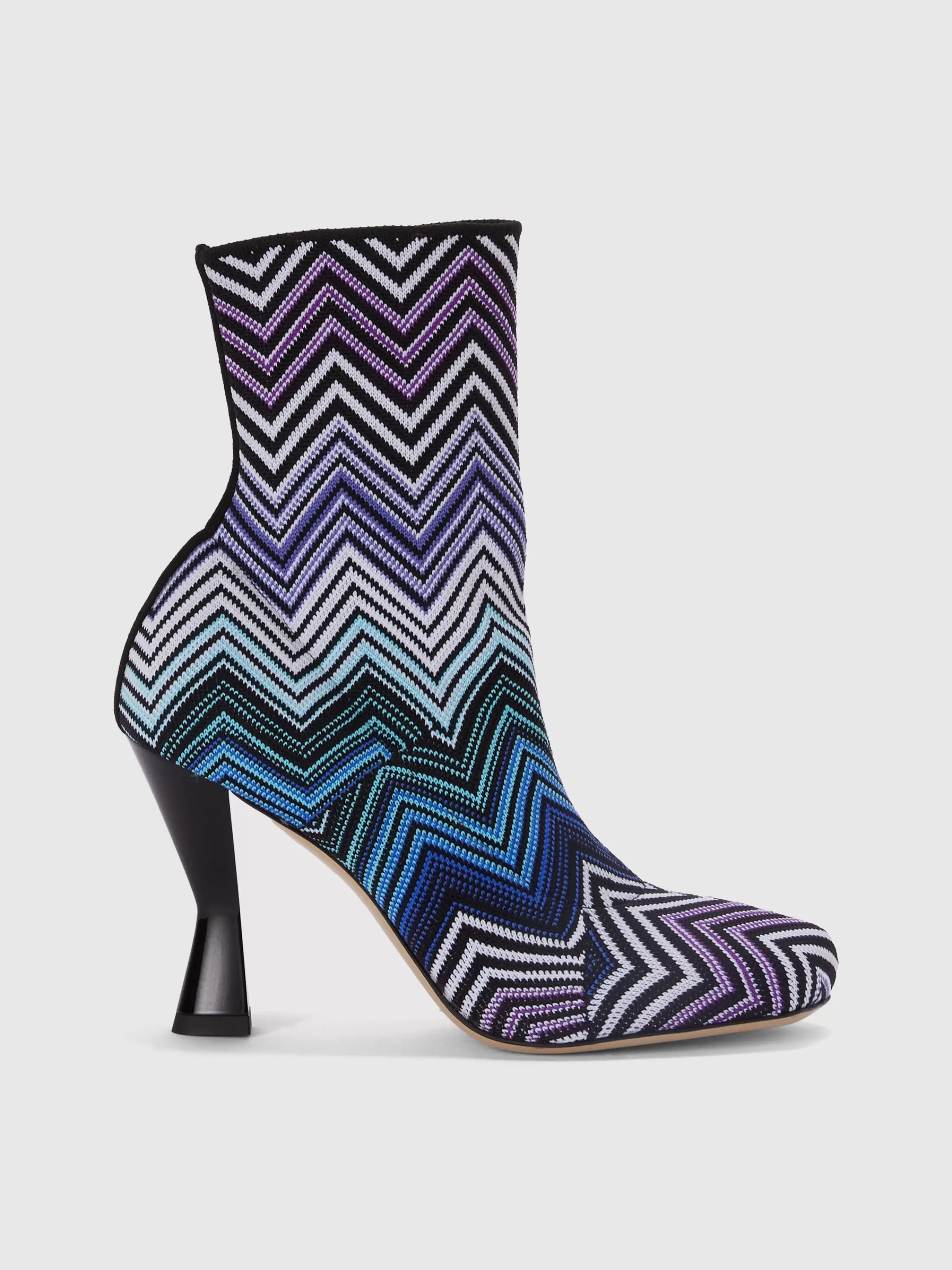 Online Ankle boots in zig zag fabric with culture heel Shoes