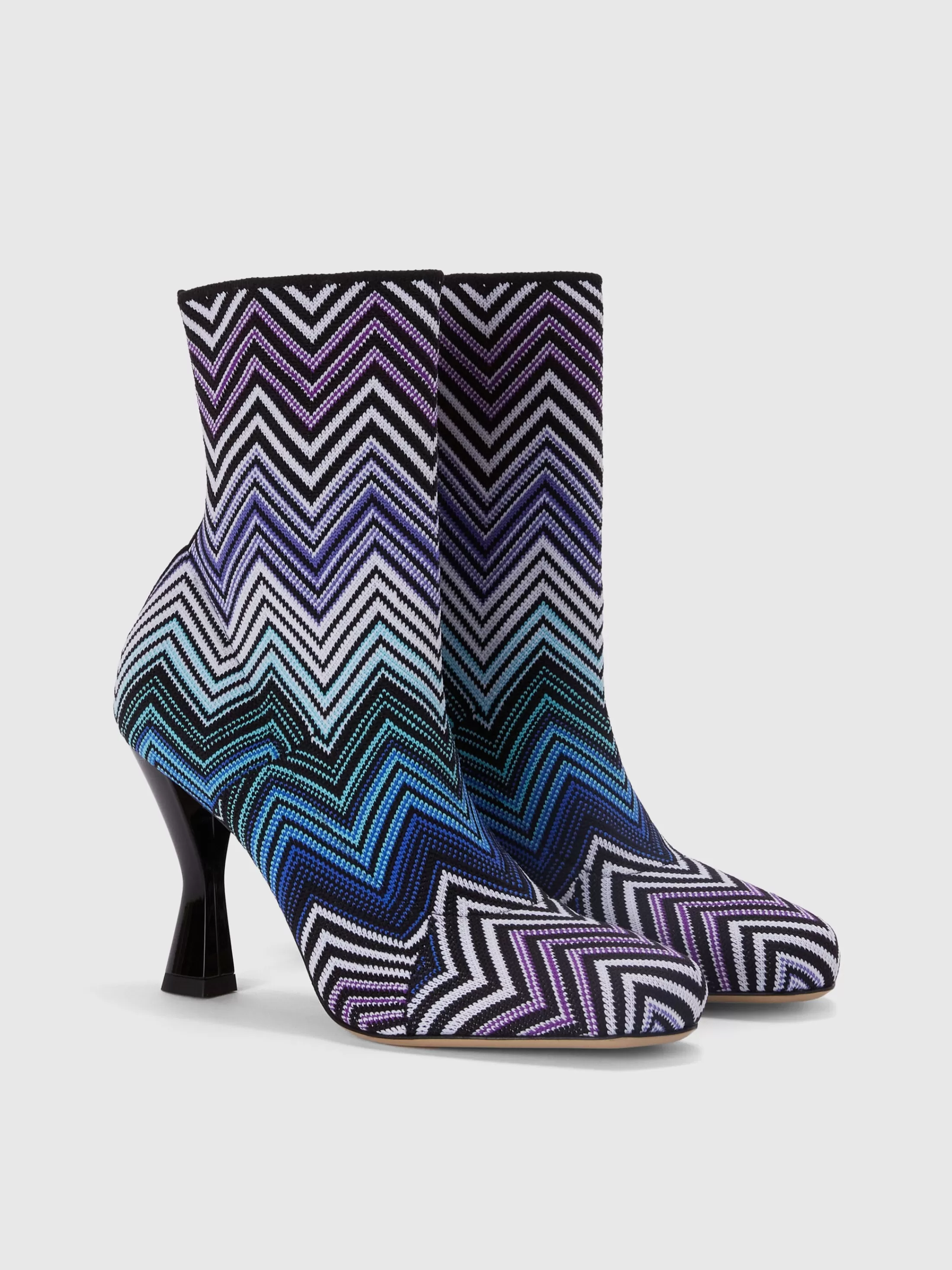 Online Ankle boots in zig zag fabric with culture heel Shoes