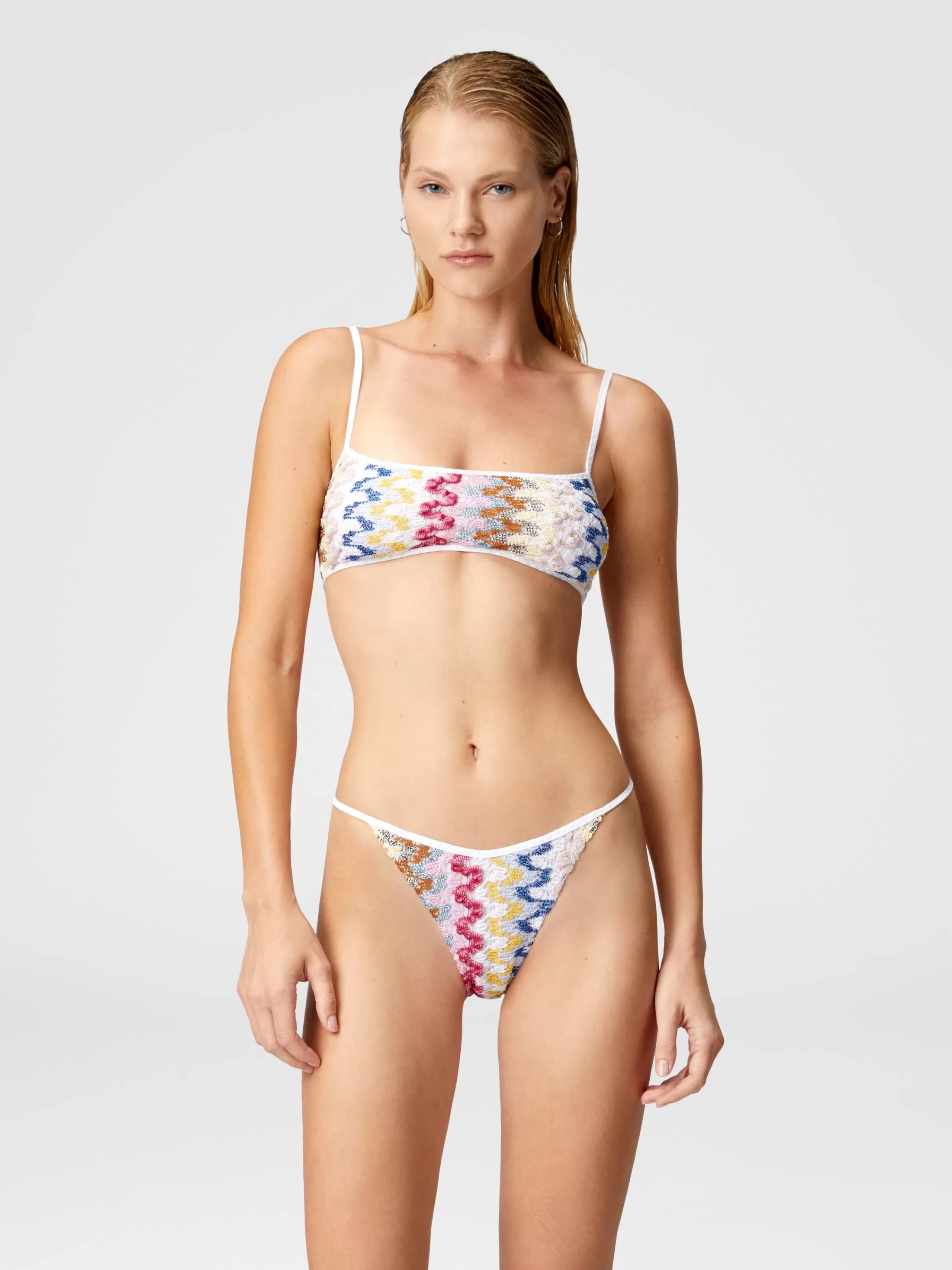 Best Bandeau bikini in lamé viscose lace Swimsuits | Swimsuits