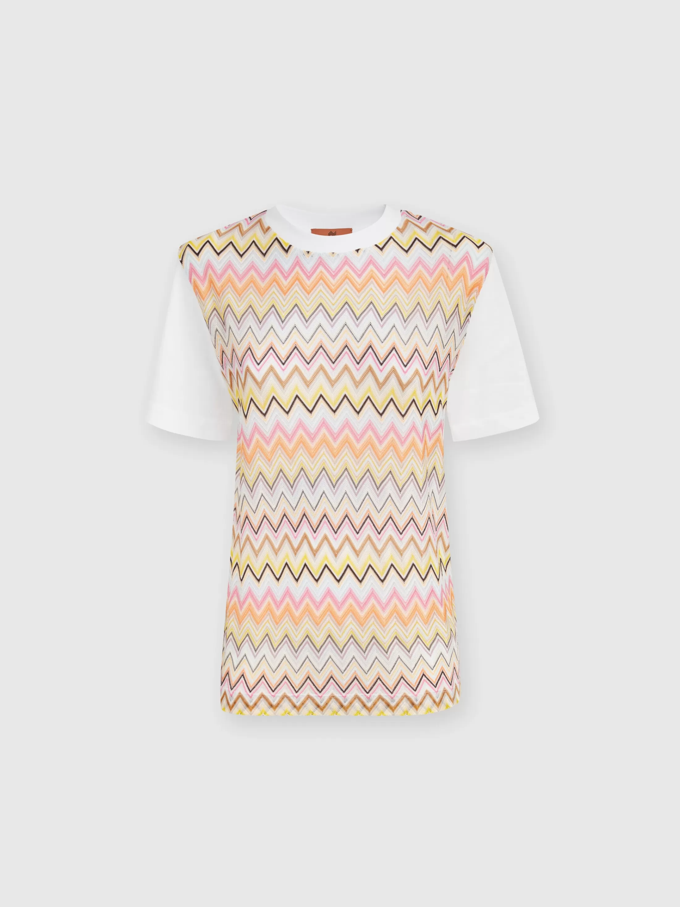 Clearance Cotton jersey T-shirt with chevron inserts T-Shirts And Tops