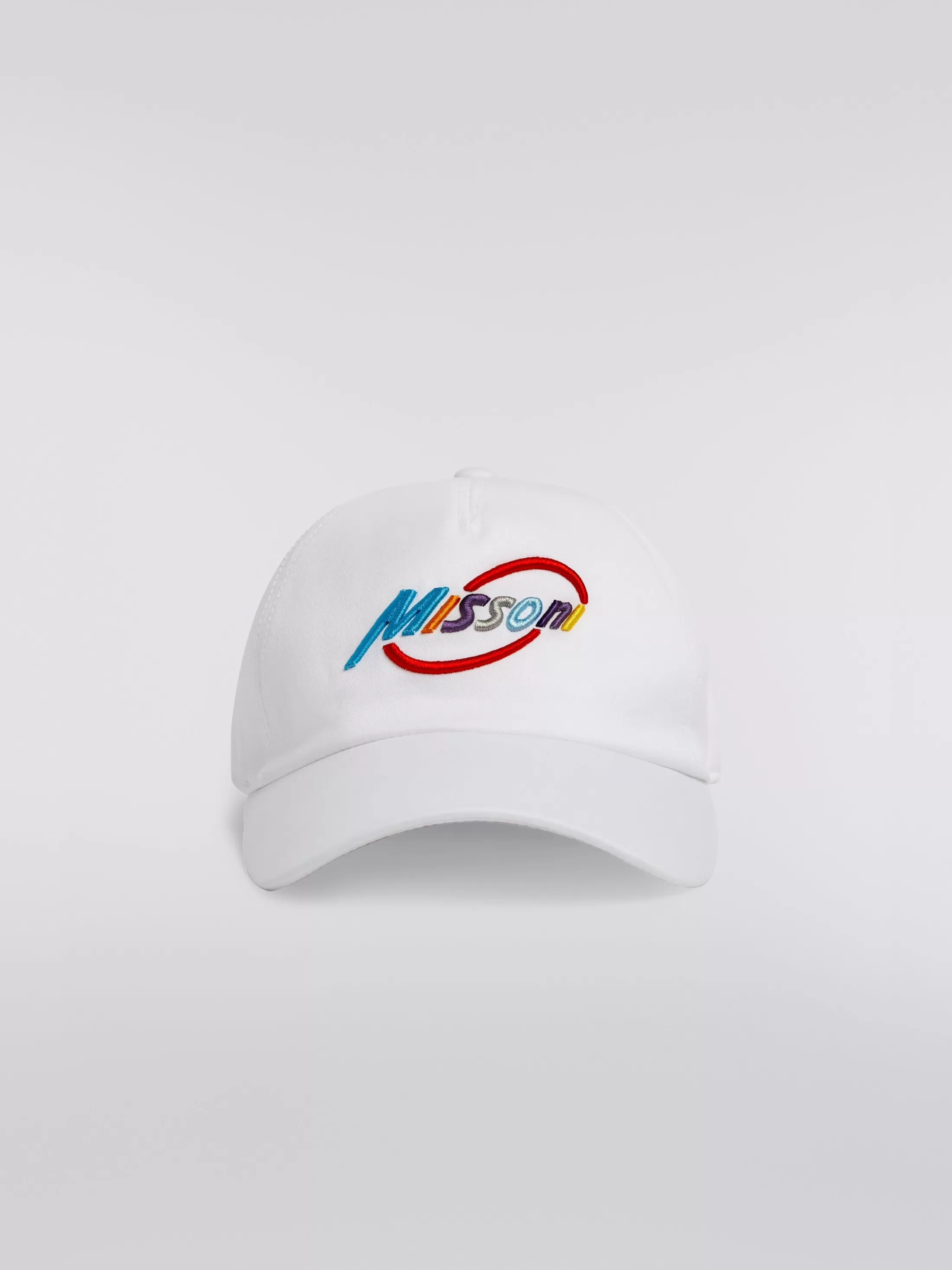 Clearance Cotton visor hat with multicoloured logo lettering Hats