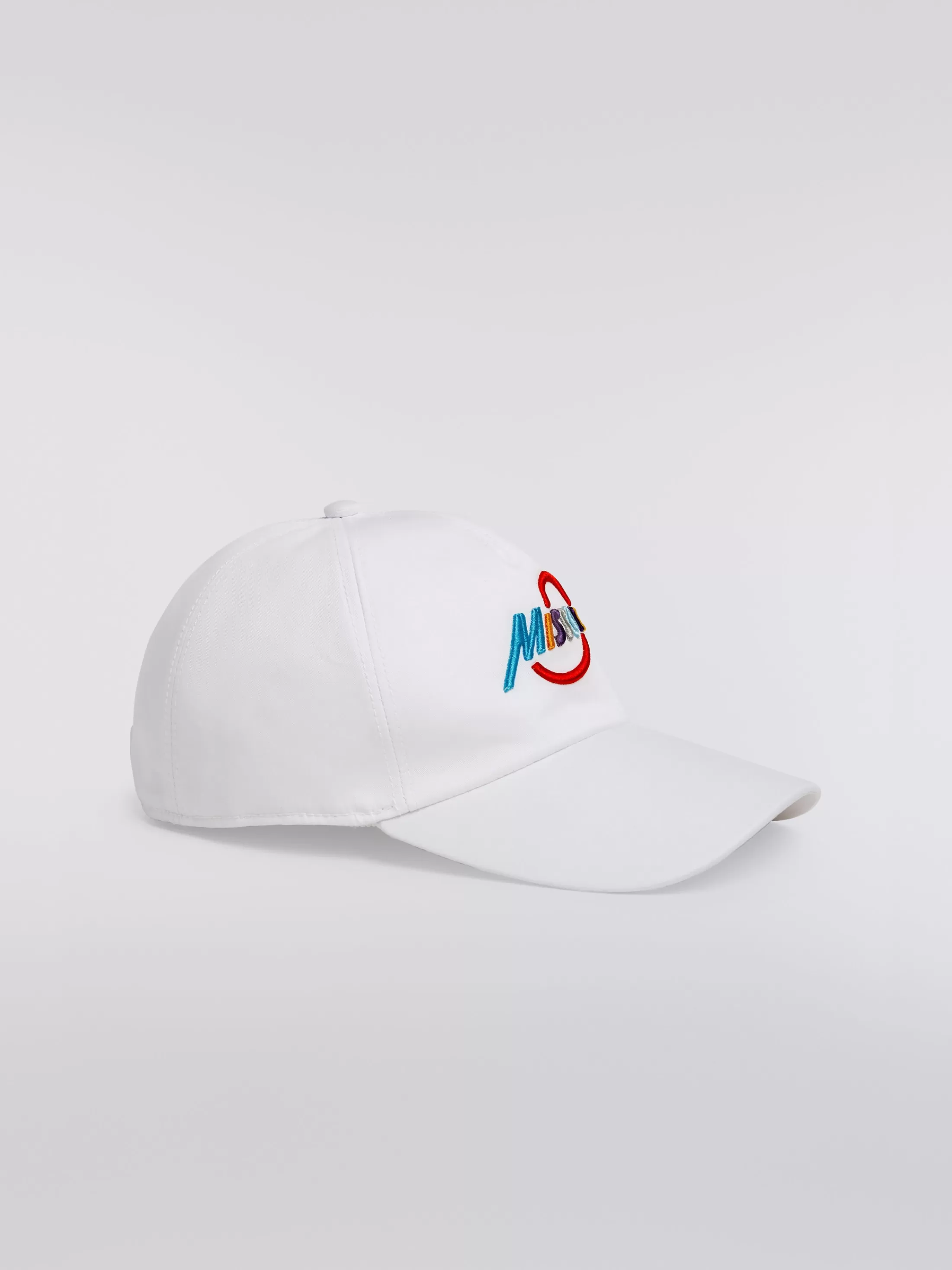 Clearance Cotton visor hat with multicoloured logo lettering Hats