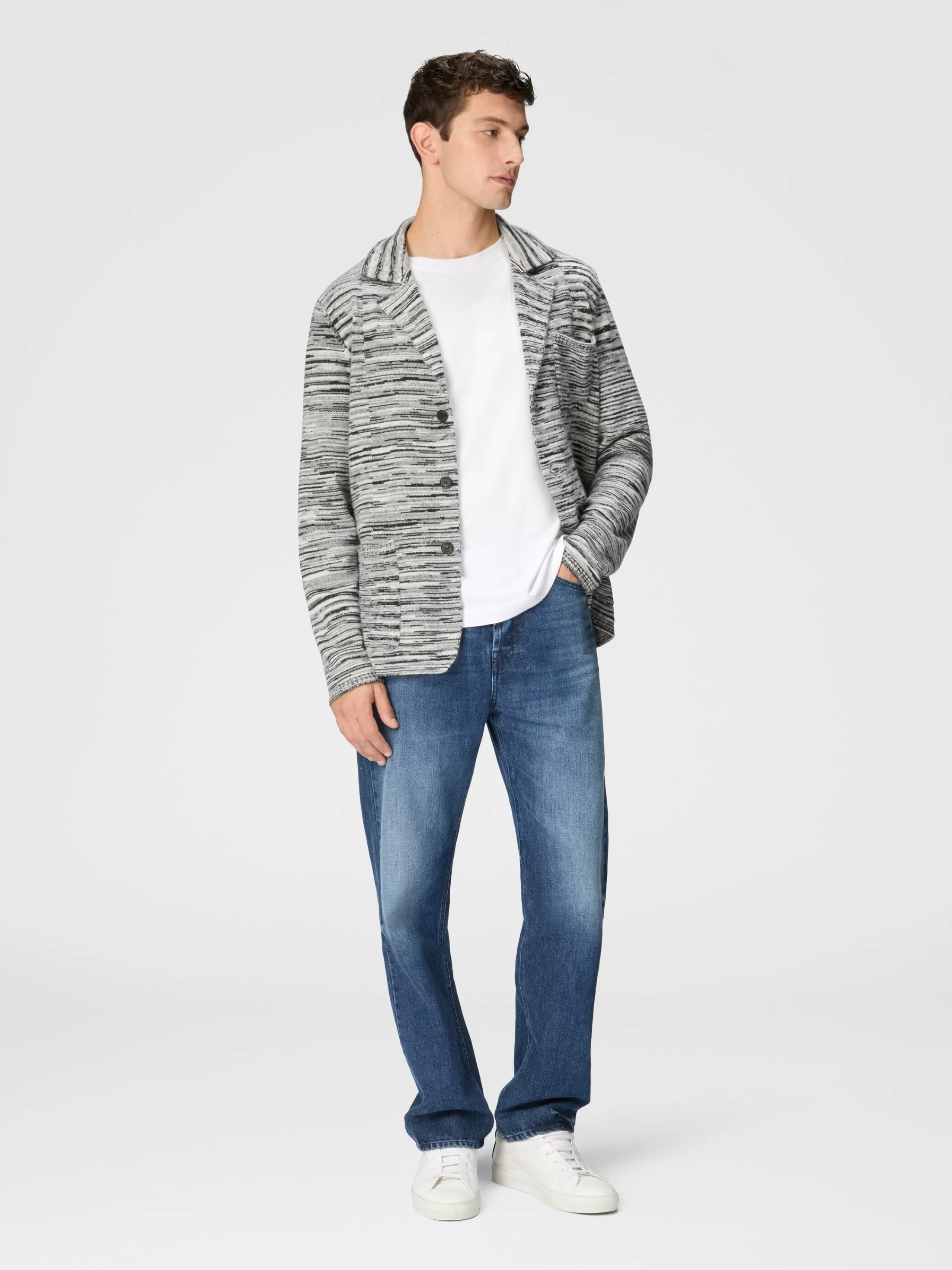 Clearance Deconstructed mélange cashmere blazer Coats & Jackets