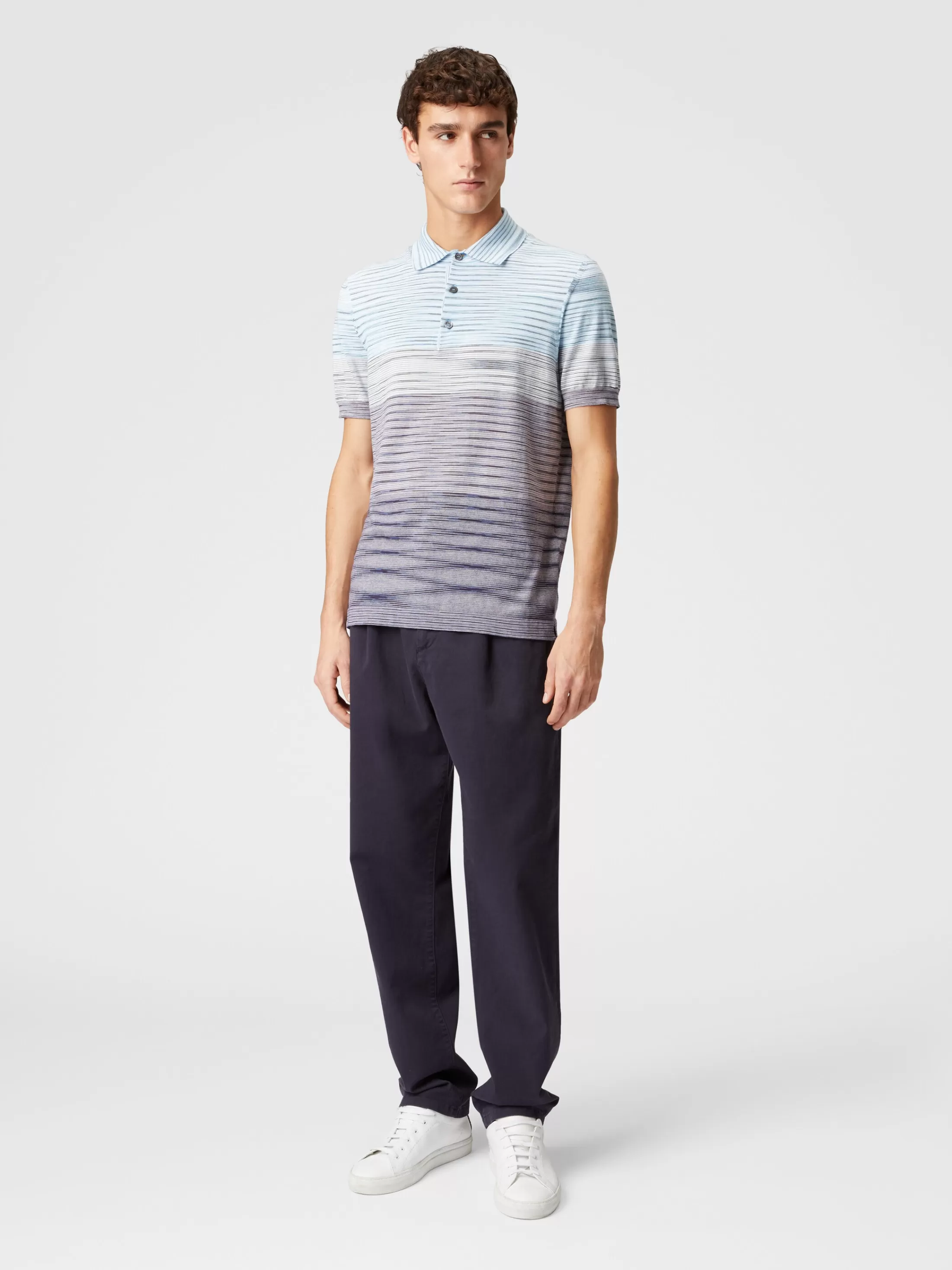 Cheap Dégradé slub cotton polo shirt Polos & T-Shirts