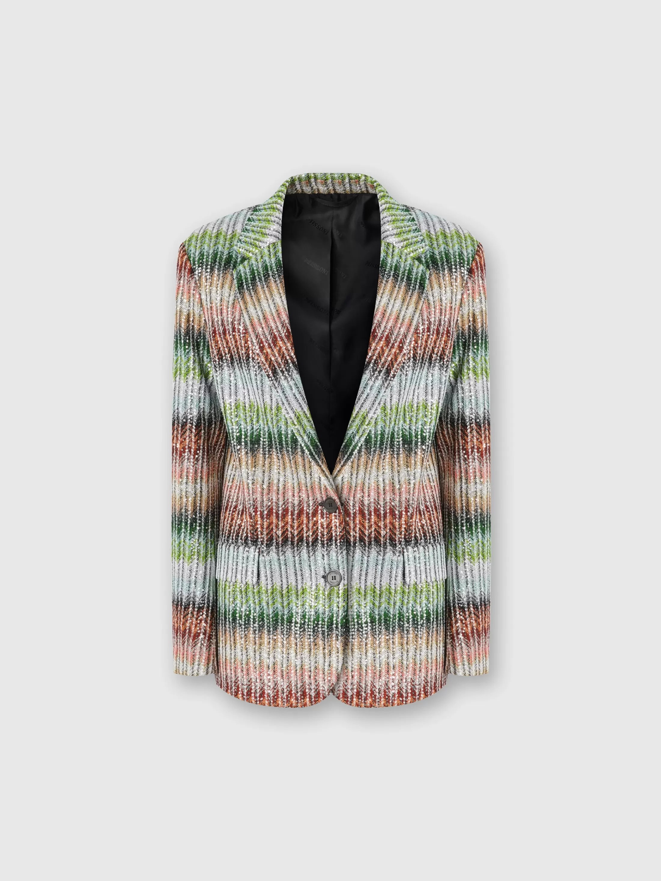 Clearance Dégradé zig zag knit blazer with sequins Coats & Jackets