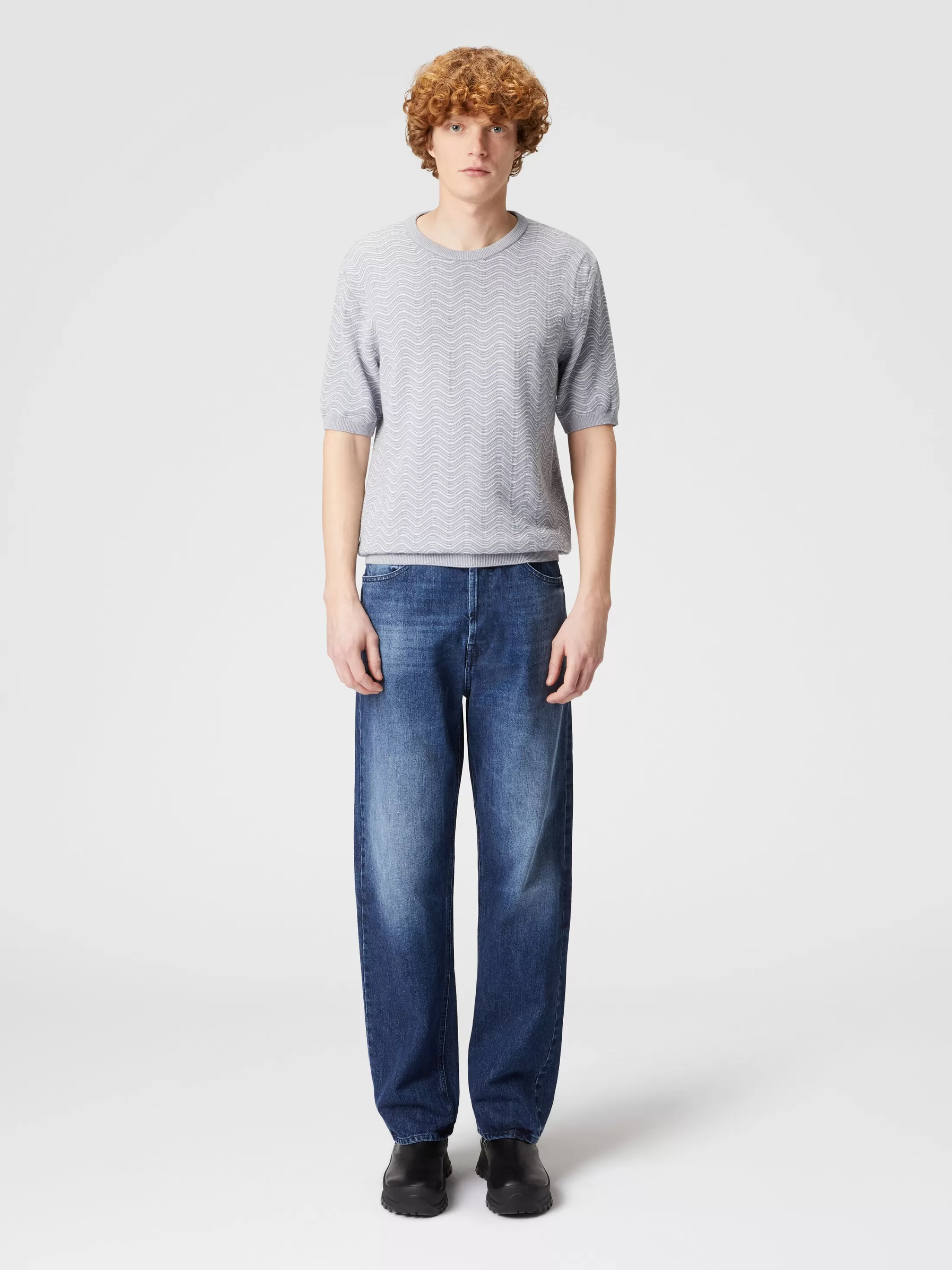 Best Five denim pockets with Venezia knit insert Trousers