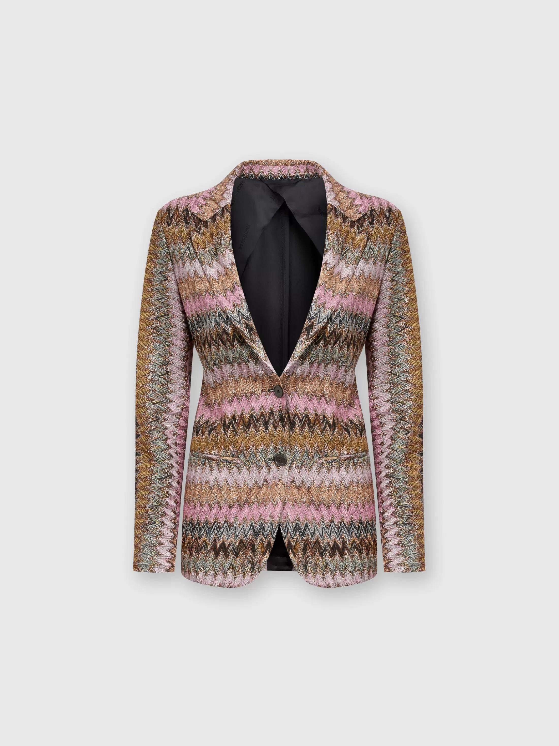 Cheap Lamé chevron viscose knit blazer Coats & Jackets