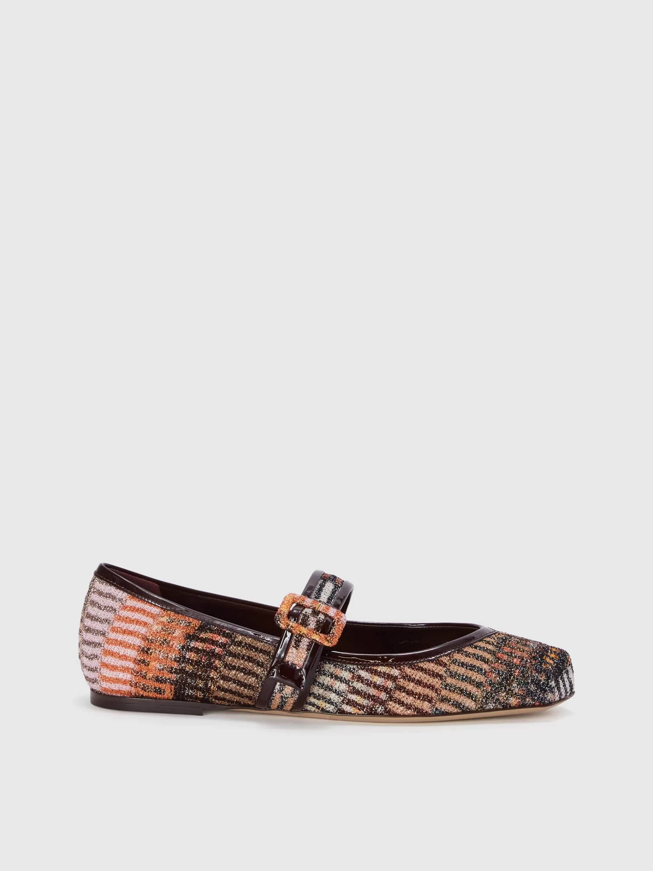 Flash Sale Lamé fabric ballet flats with strap Shoes