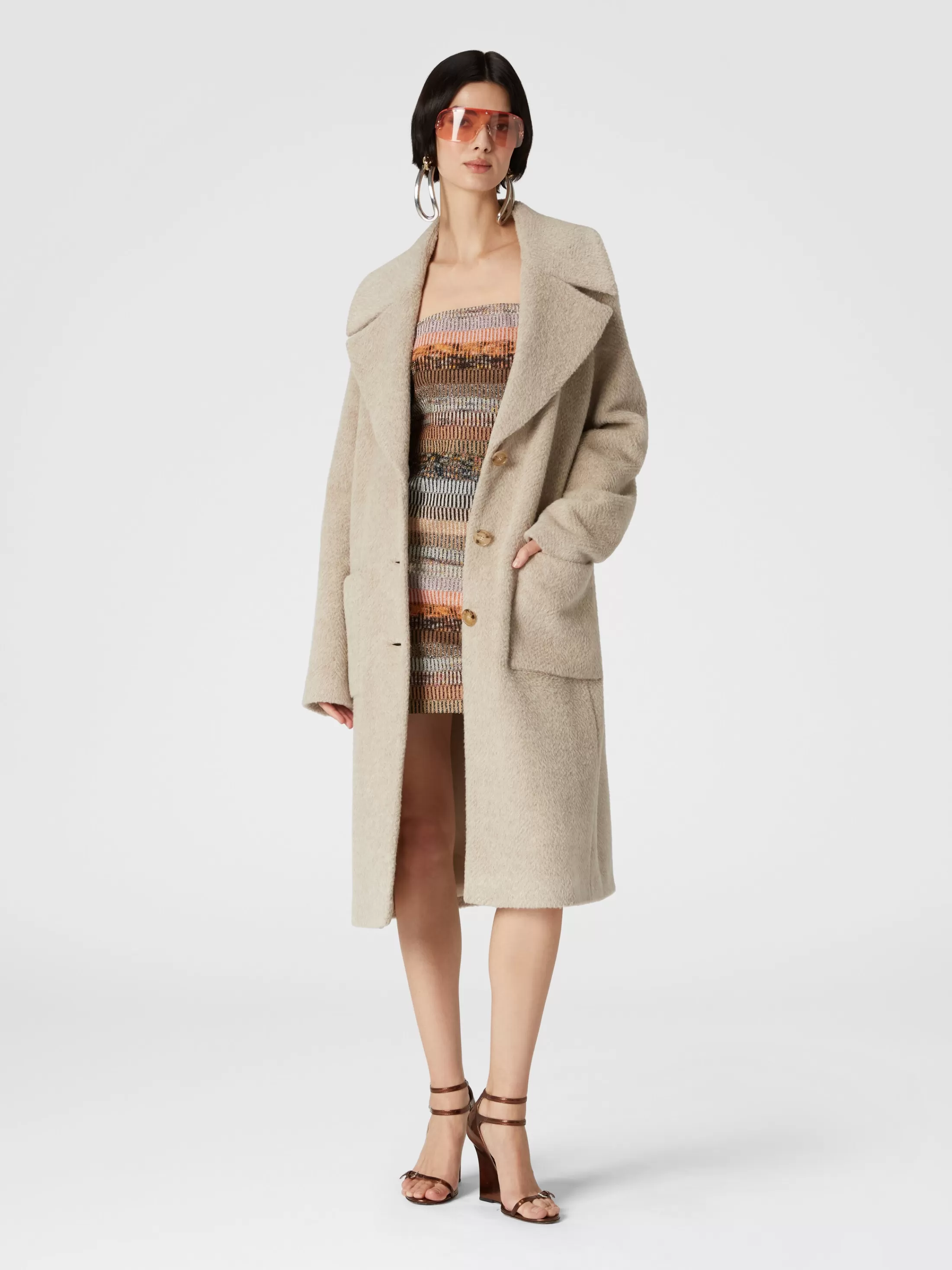 New Long coat in alpaca blend Coats & Jackets