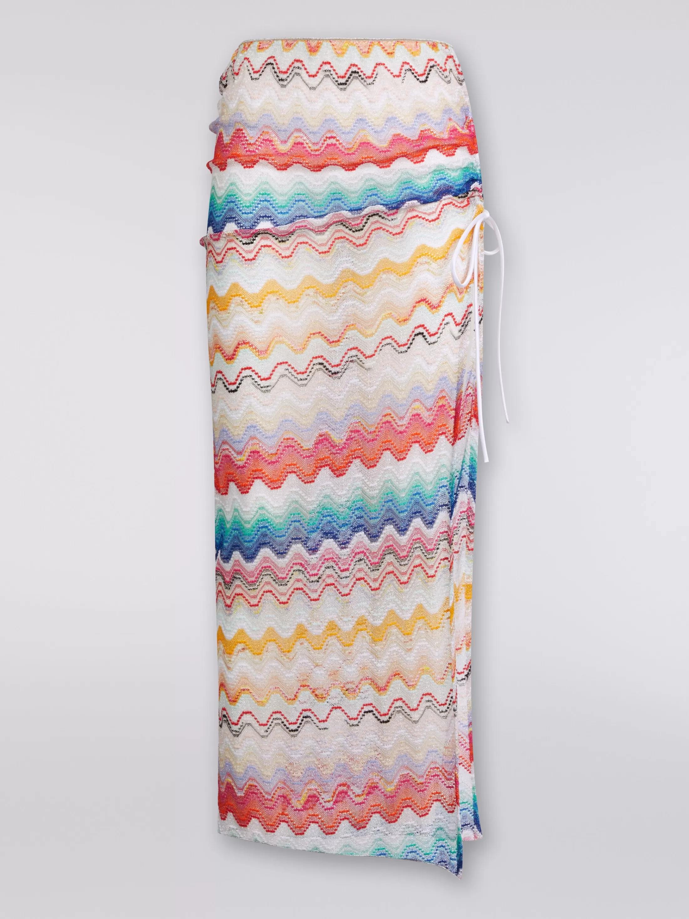 Best Long wrap-around wave motif skirt Beachwear | Beachwear