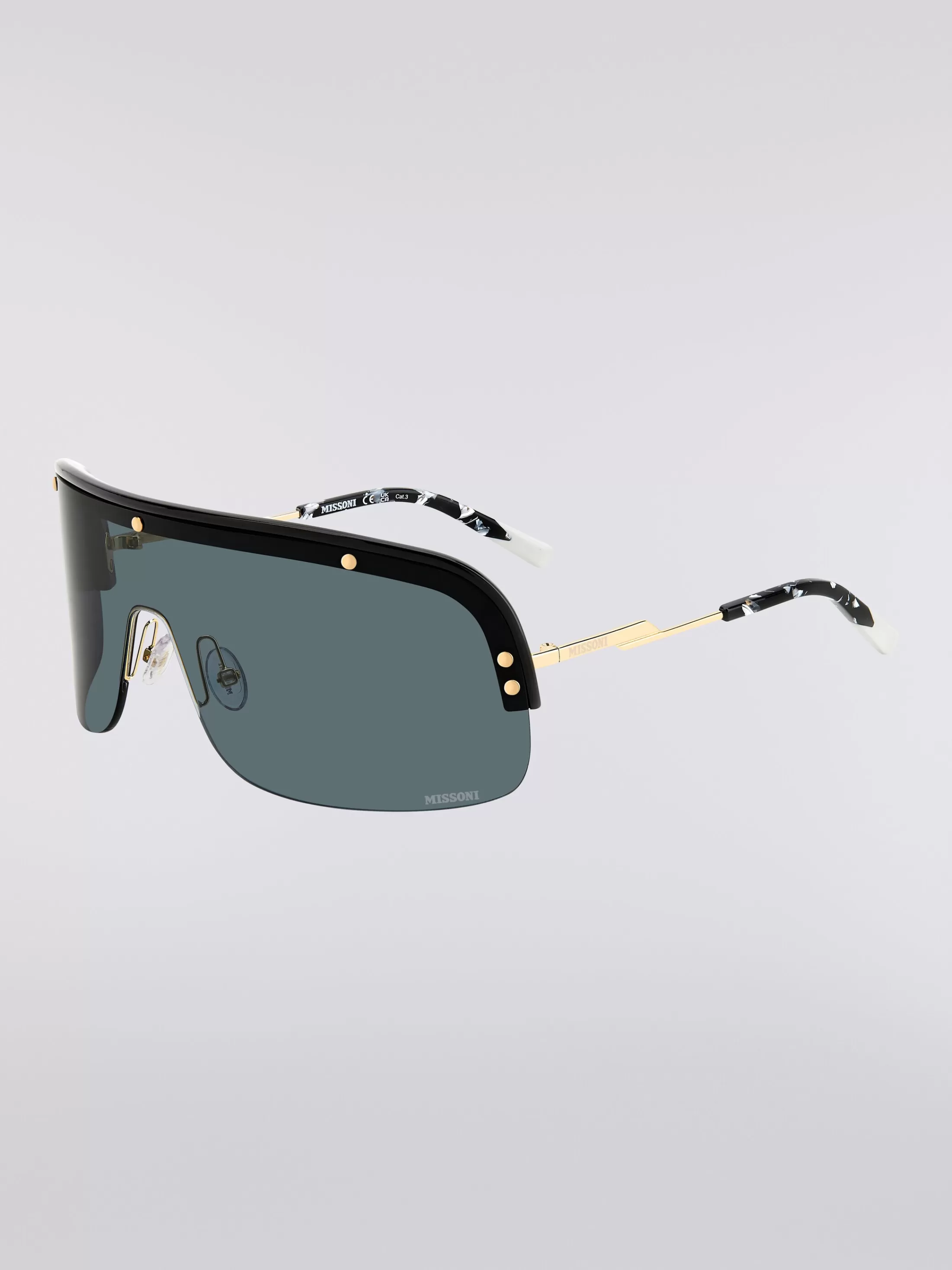 Cheap Mask sunglasses with metal temples and acetate tips Sunglasses