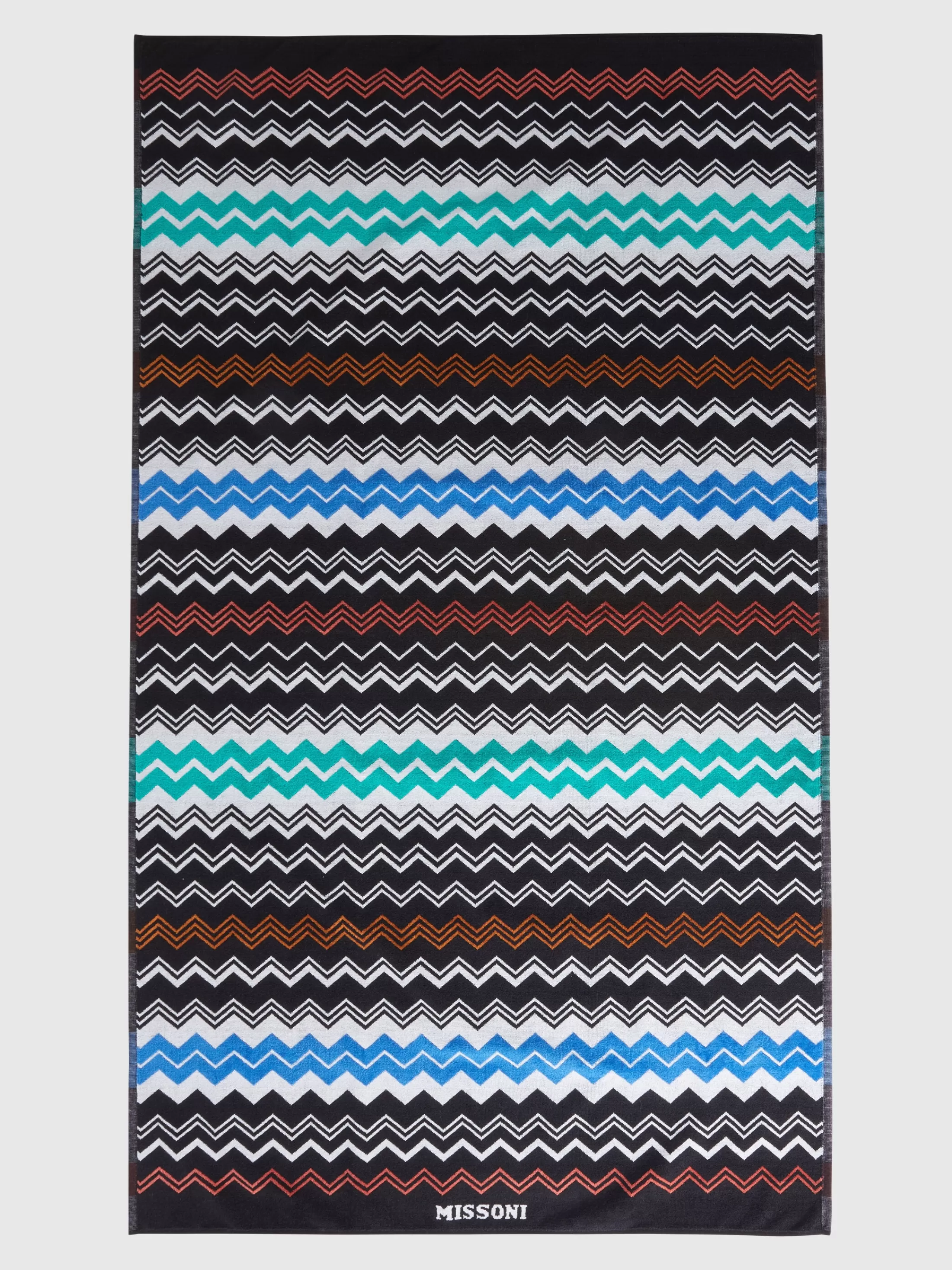 Flash Sale Neoclassic 180x100 cm beach towel in zigzag cotton terry Beach Towels | Beach Towels