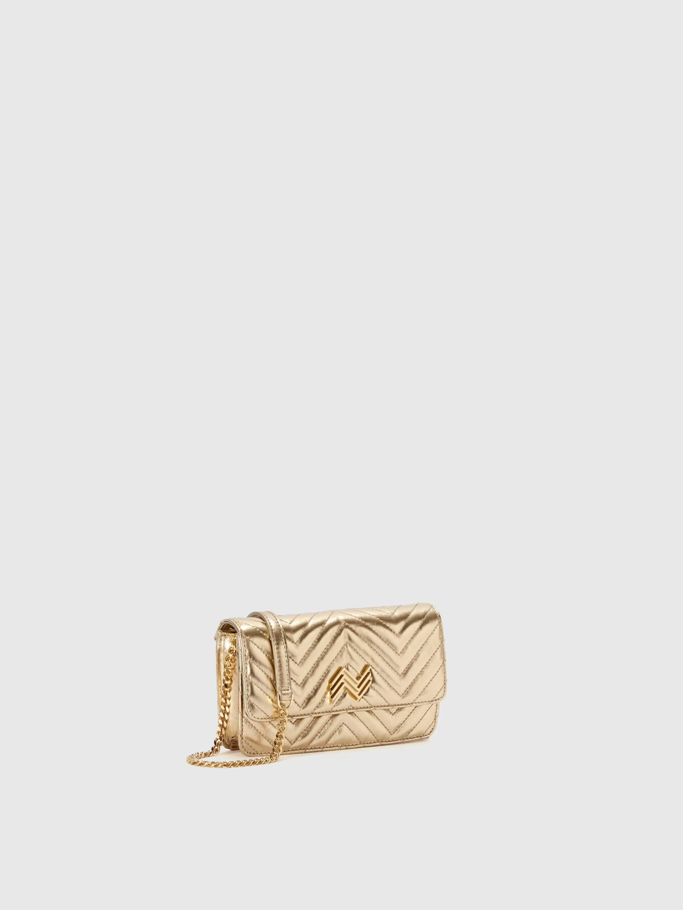 Online On-chain wallet in zig zag leather Bags