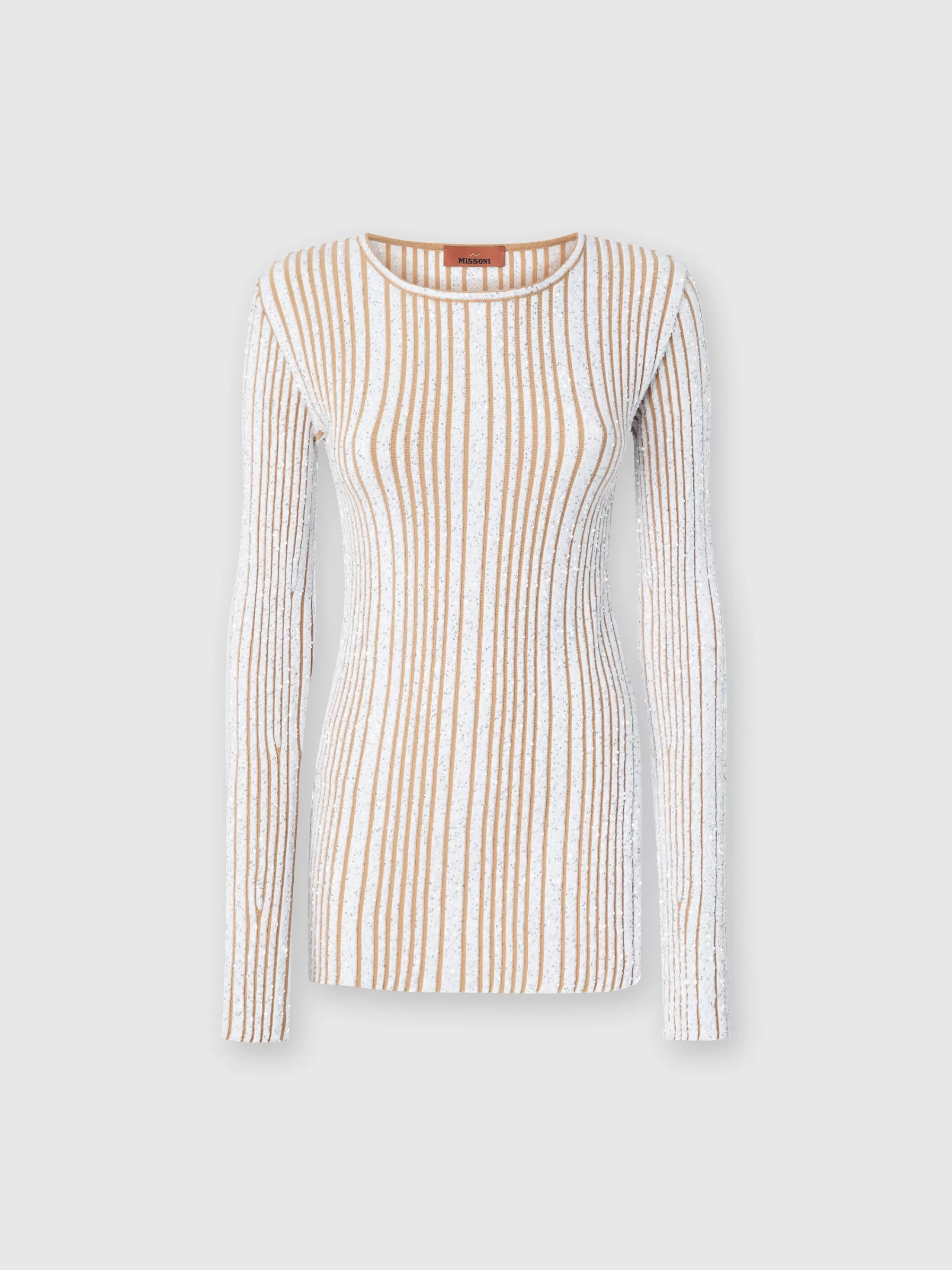 Flash Sale Ribbed mini-dress with sequins and long sleeves Knitwear