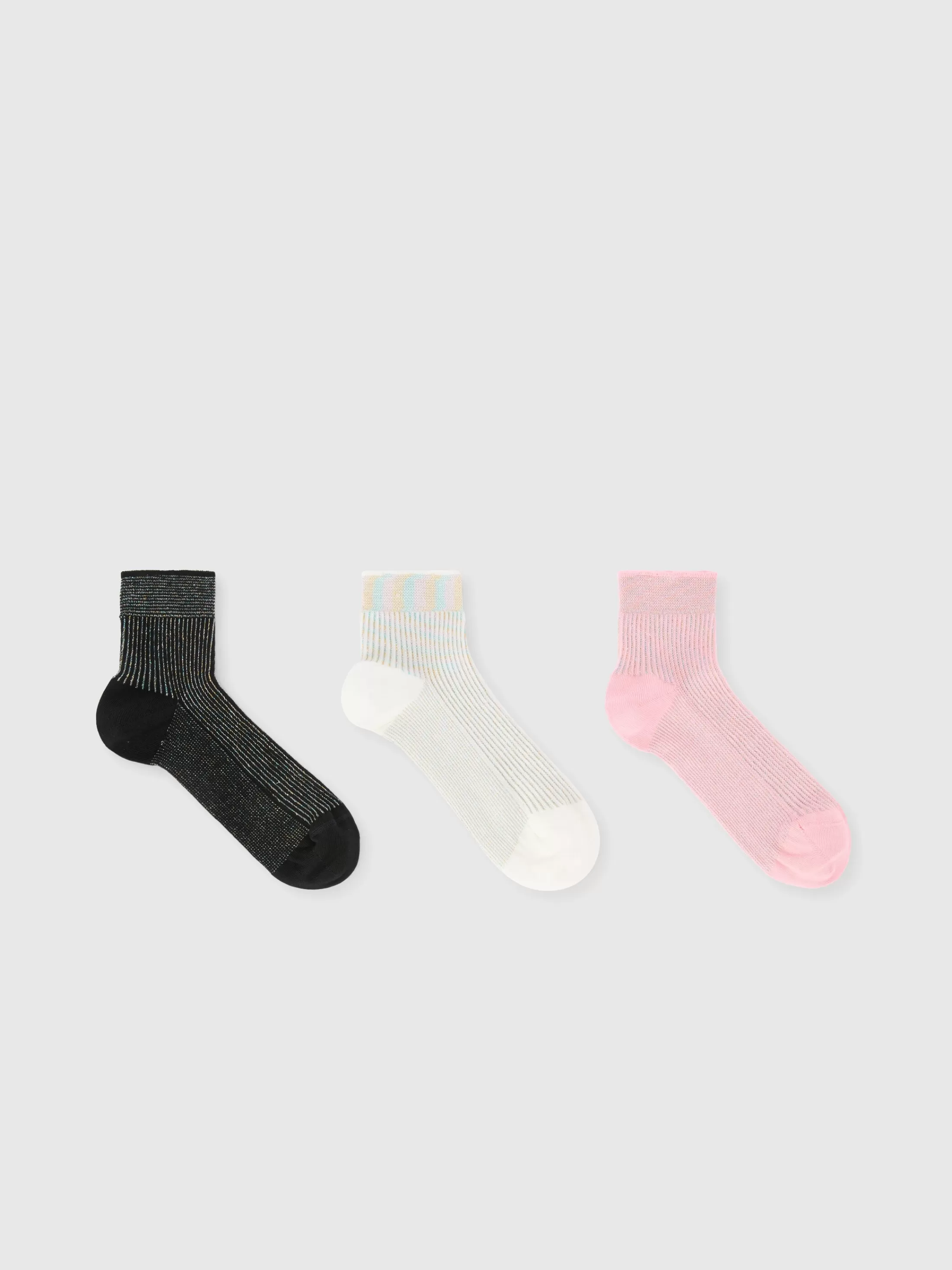 Store Set of 3 lamé ribbed socks Socks