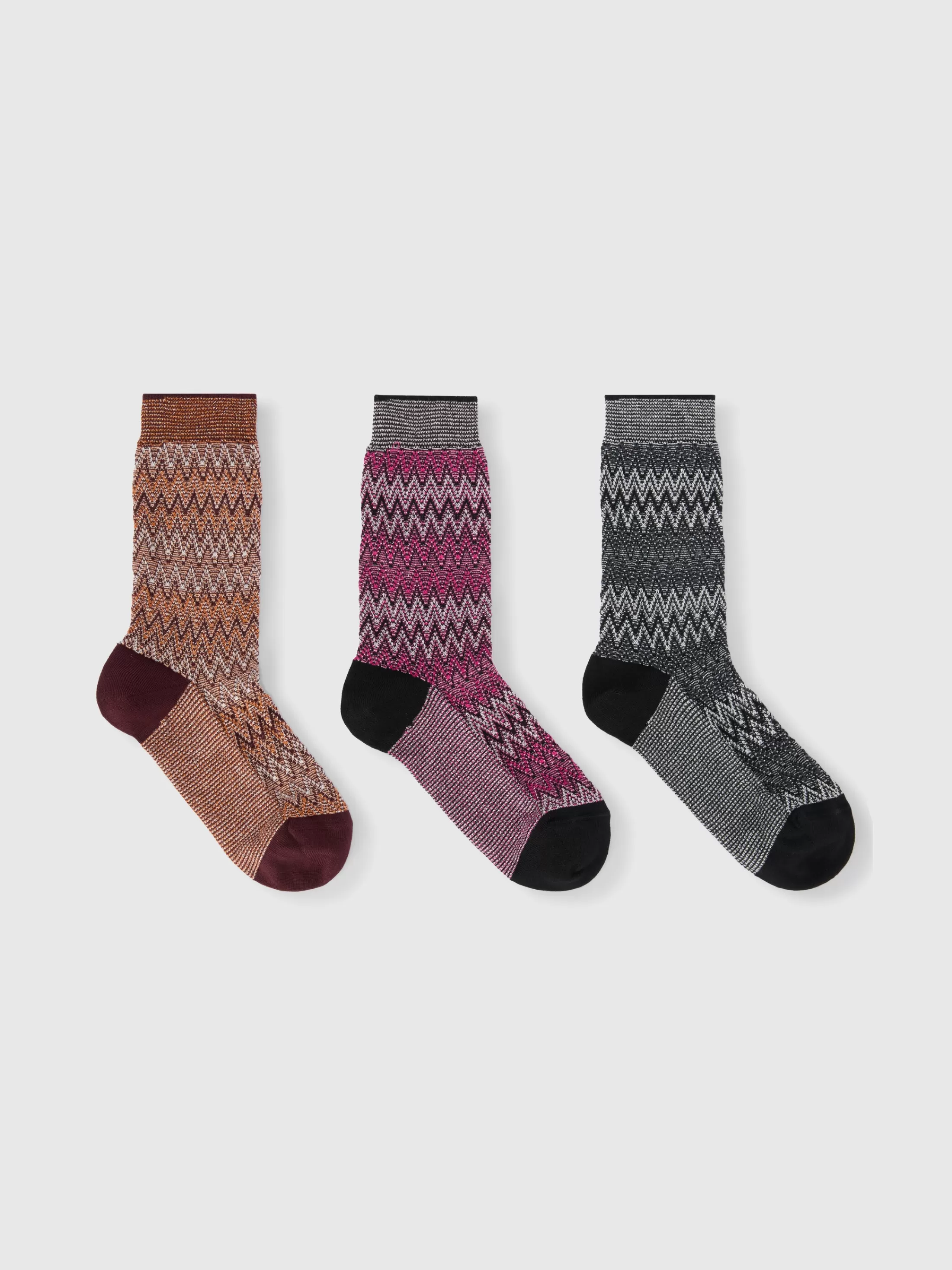 Fashion Set of 3 zig zag socks Socks