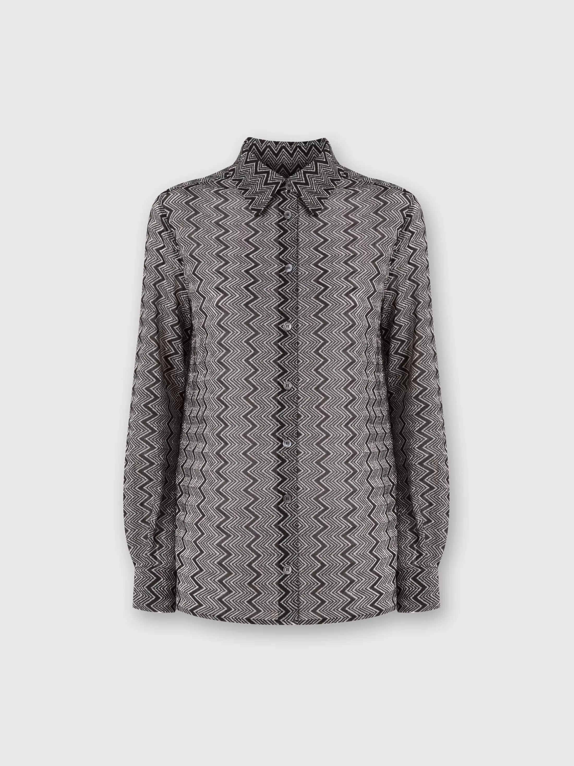 Sale Shirt with zig zag lamé pattern Blouses & Shirts