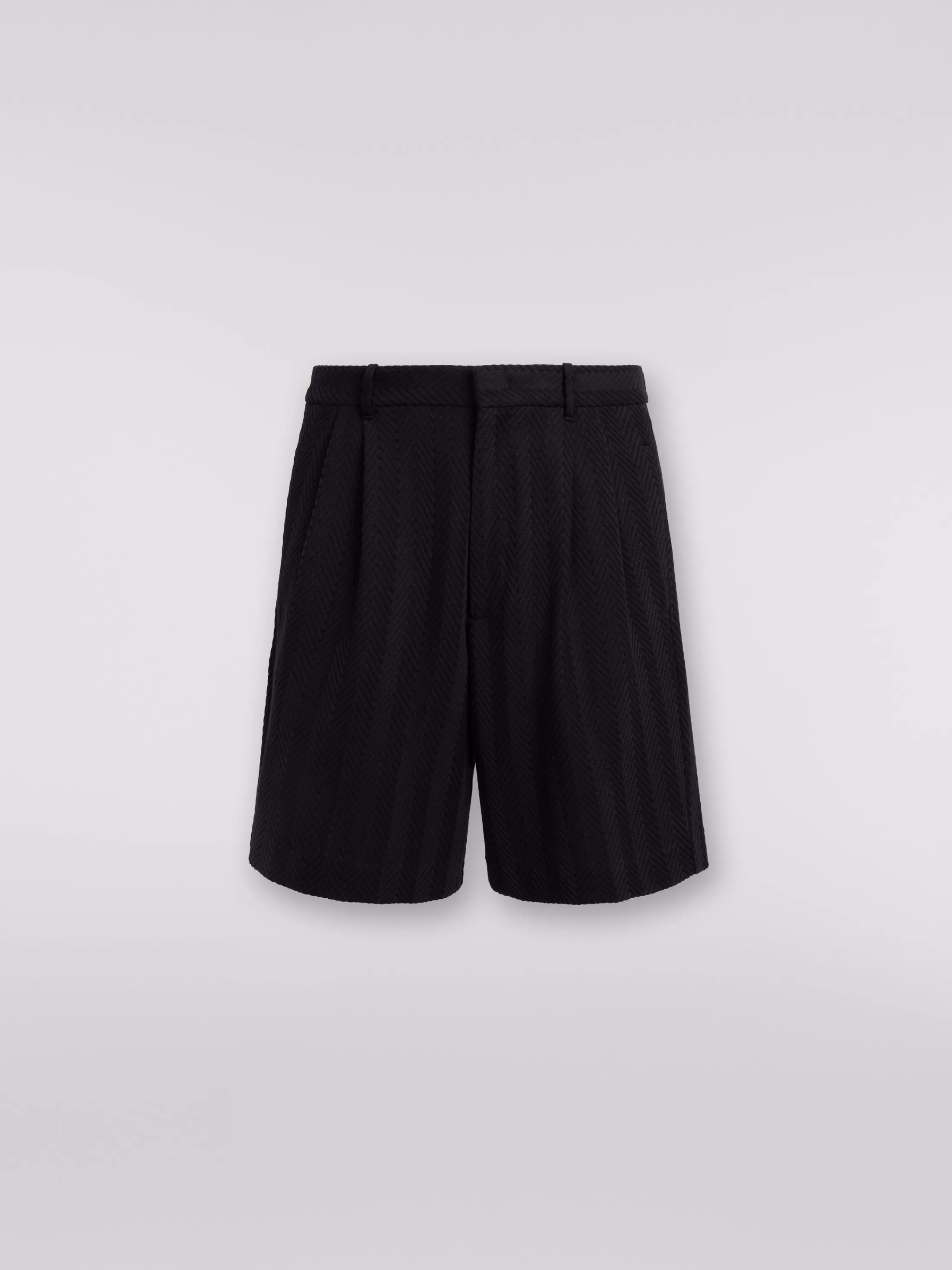 Sale Shorts in zigzag viscose and cotton Trousers