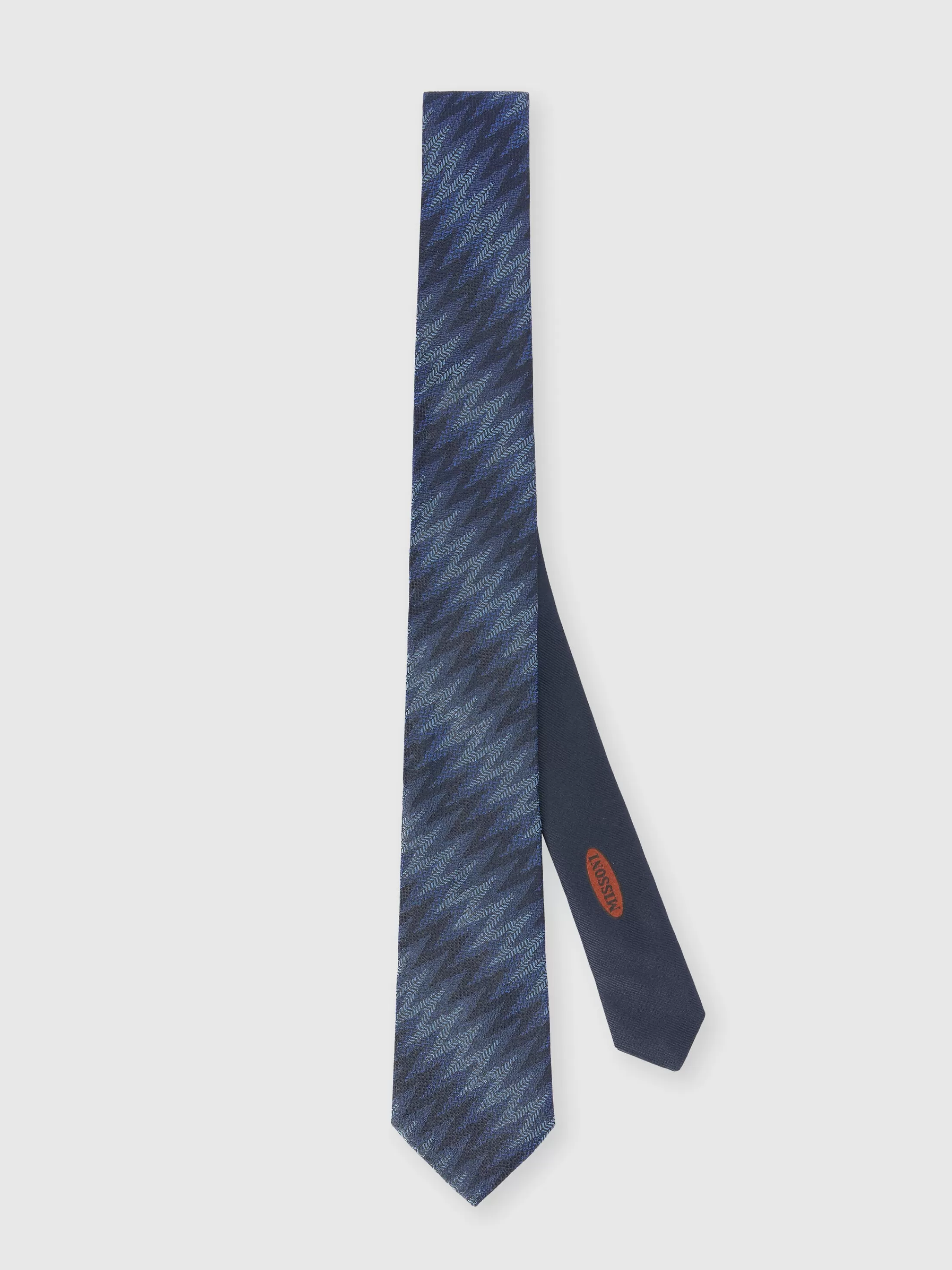 New Silk tie with elongated zigzag Ties