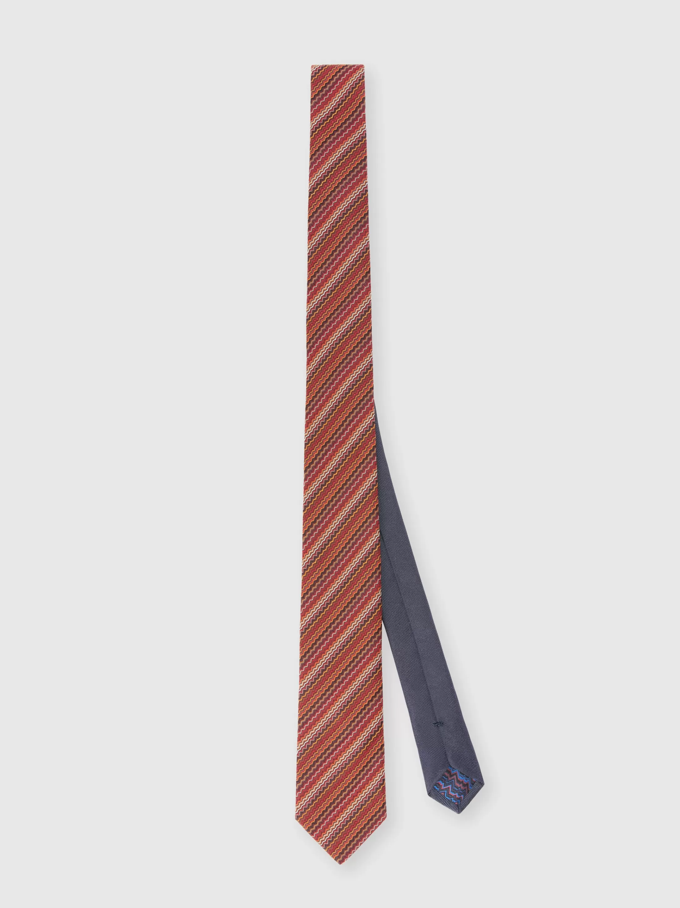 Fashion Silk tie with zig zag pattern Ties