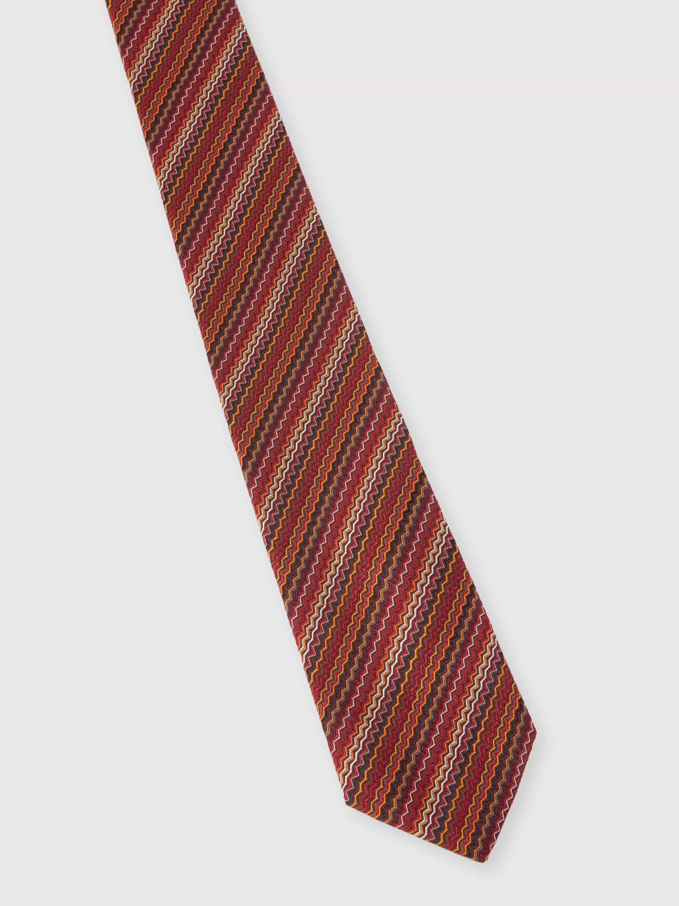 Fashion Silk tie with zig zag pattern Ties