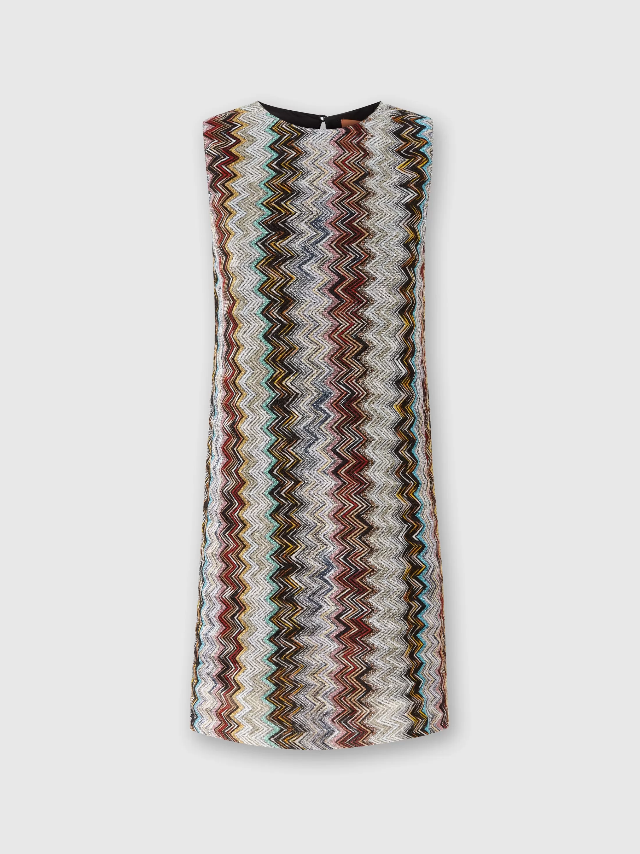 Best Sleeveless mini-dress in zig zag lamé viscose blend Dresses