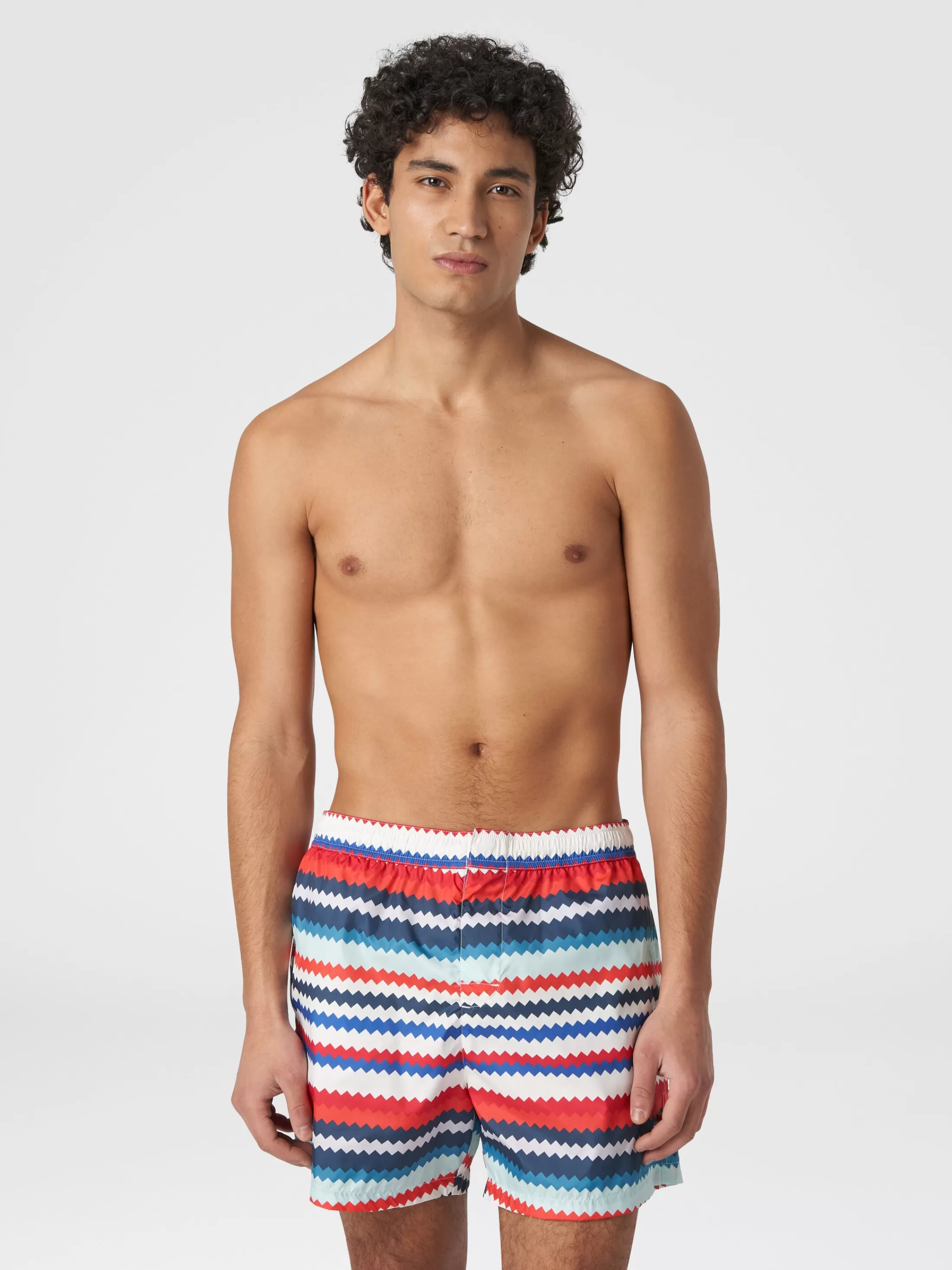 Online Swimming trunks in small zigzag print nylon Beachwear | Swimming Trunks