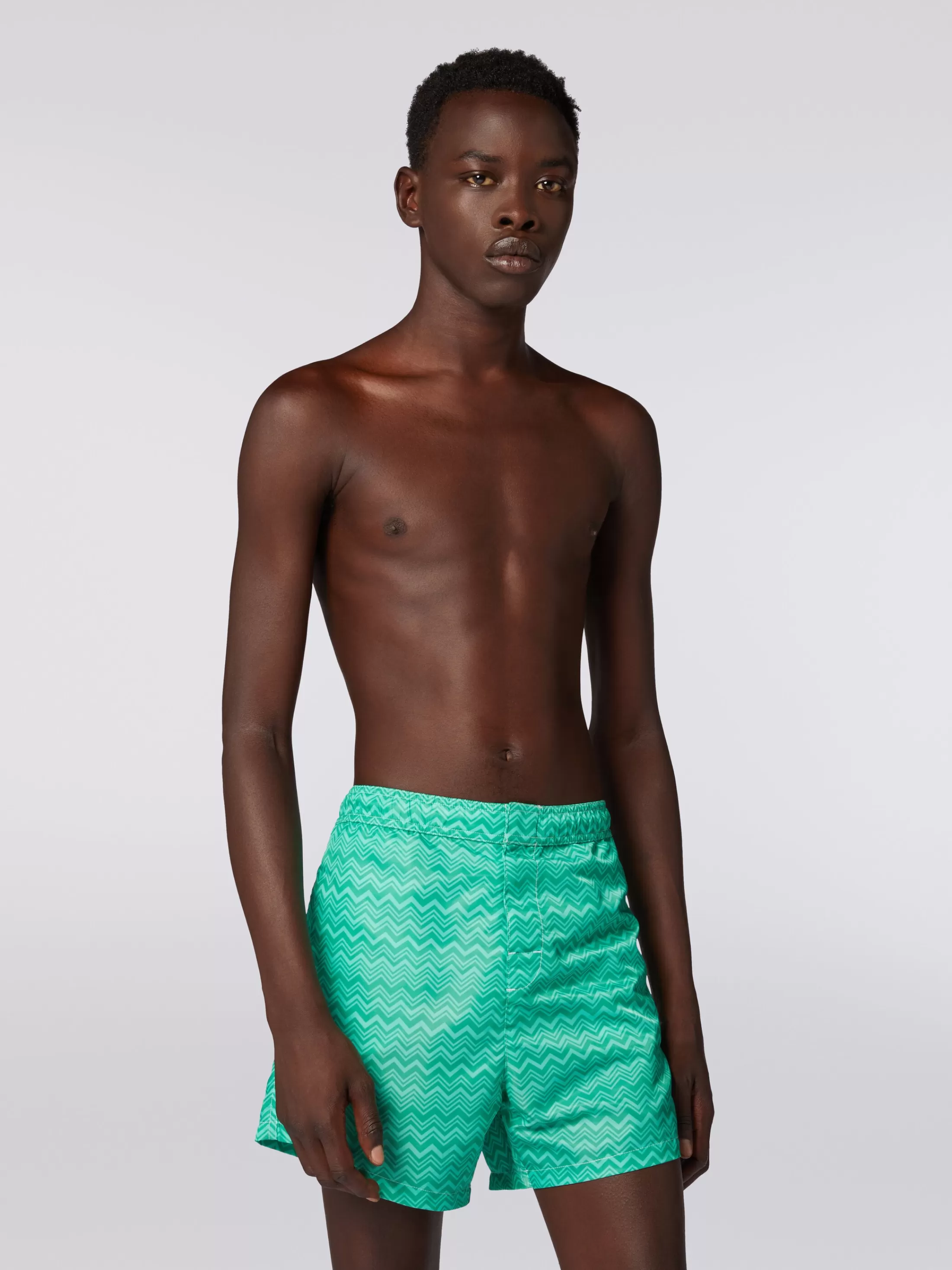 Hot Tonal zigzag print swimming trunks Beachwear | Swimming Trunks