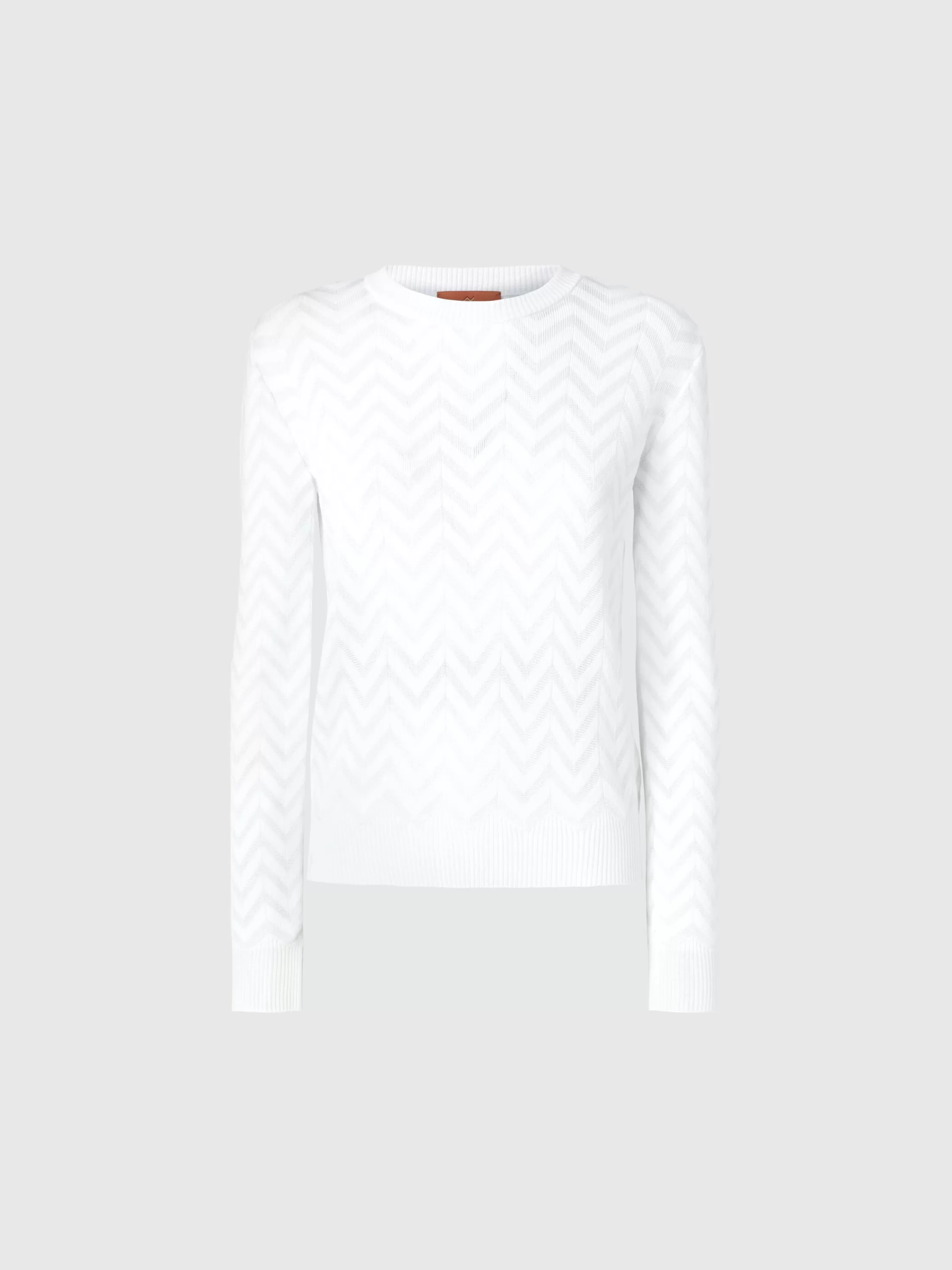 Clearance Tone-on-tone chevron crewneck sweater Knitwear