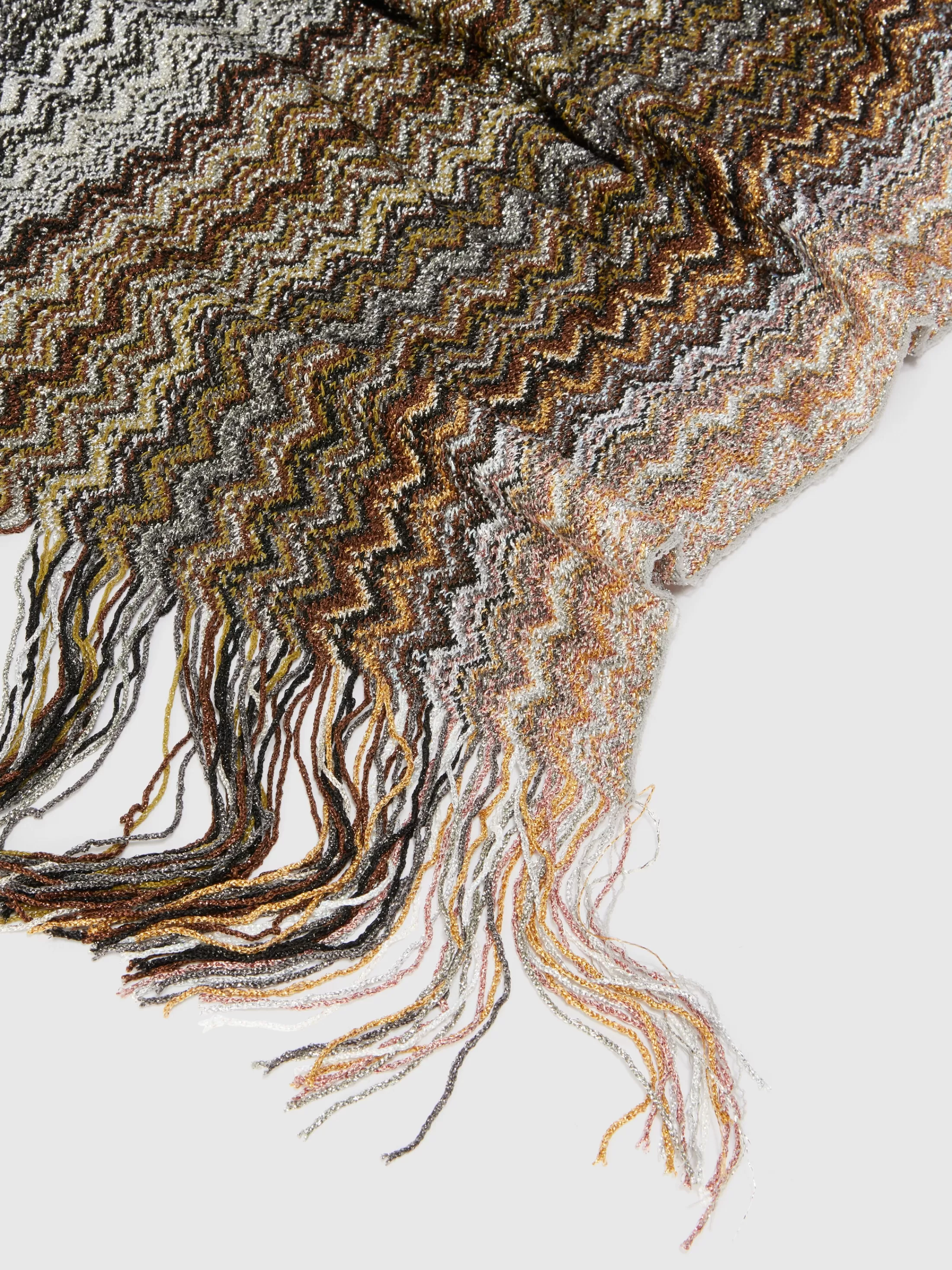 Cheap Viscose-blend scarf with fringes Scarves & Foulards