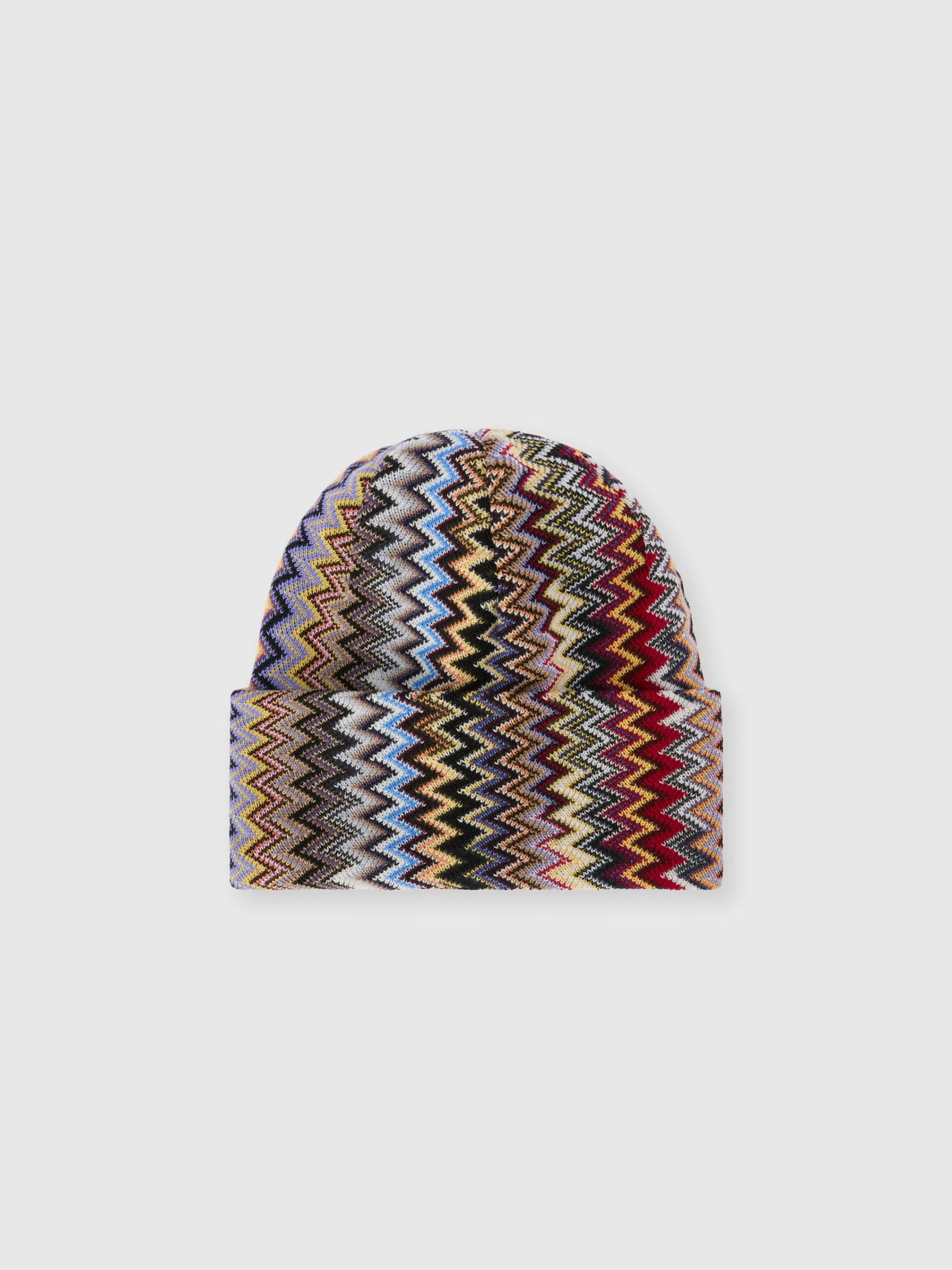 Online Wool beanie with vertical zigzags Hats