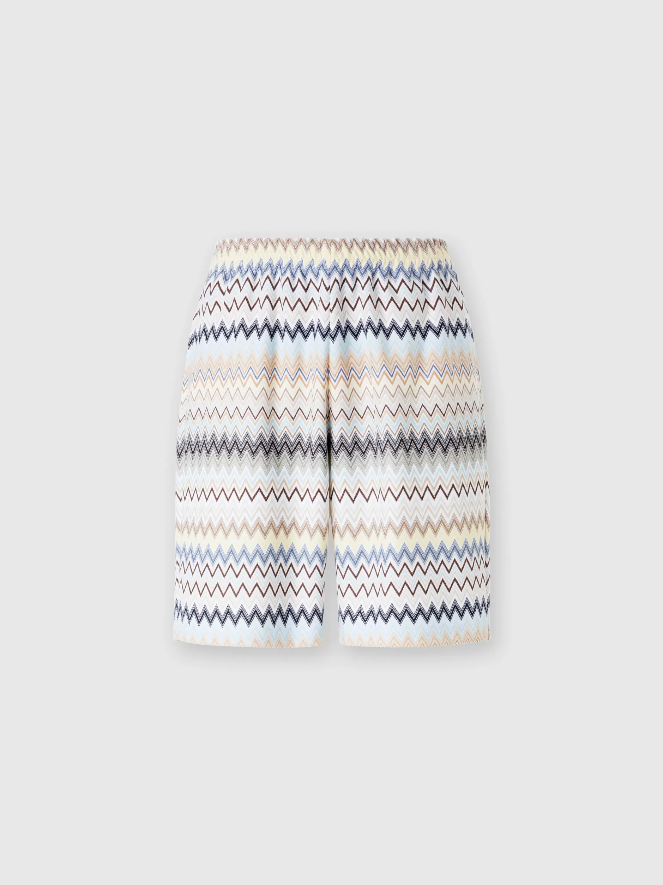 Shop Zig zag cotton Bermuda shorts Trousers