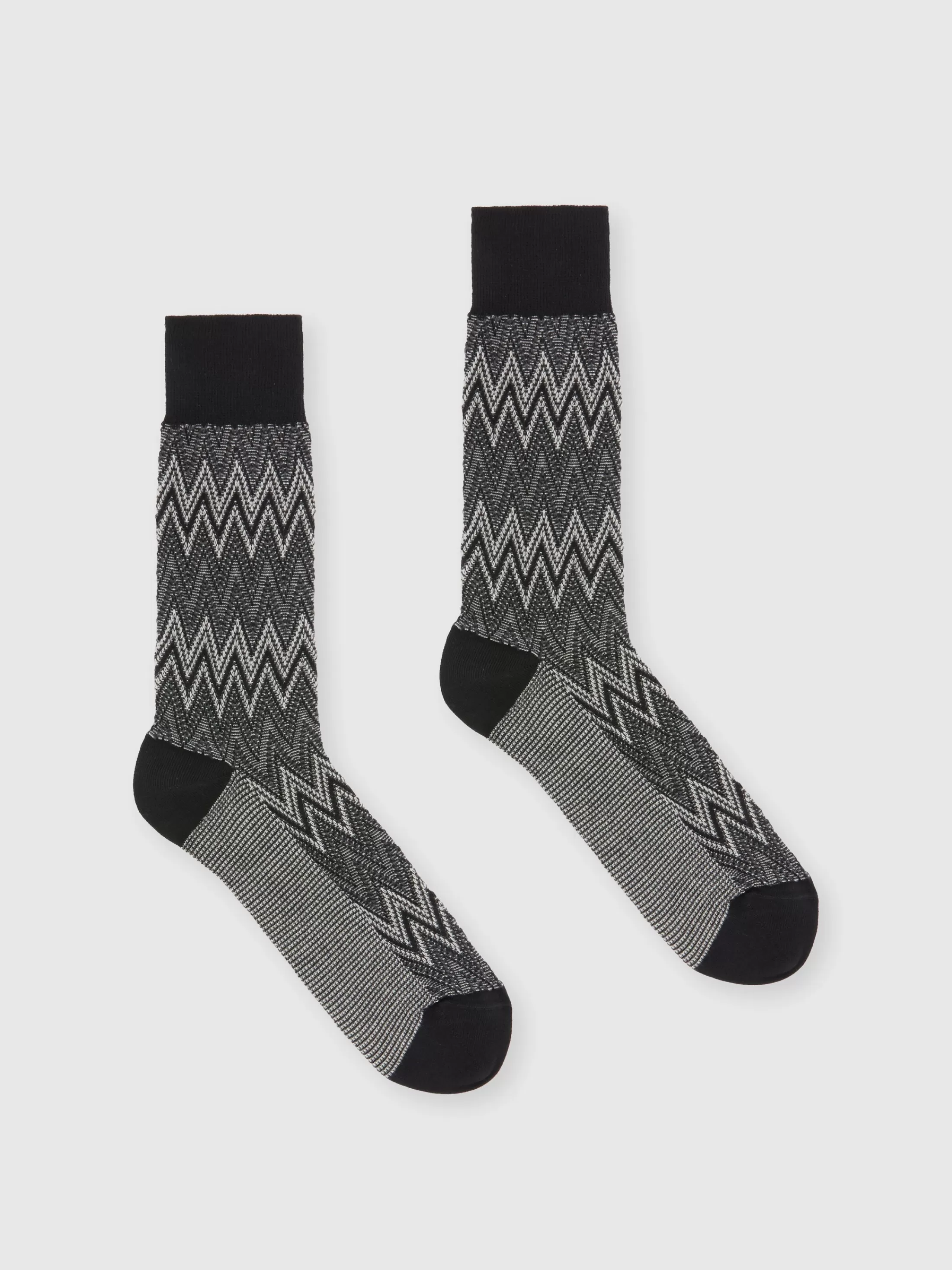 Shop Zig zag cotton blend socks Socks