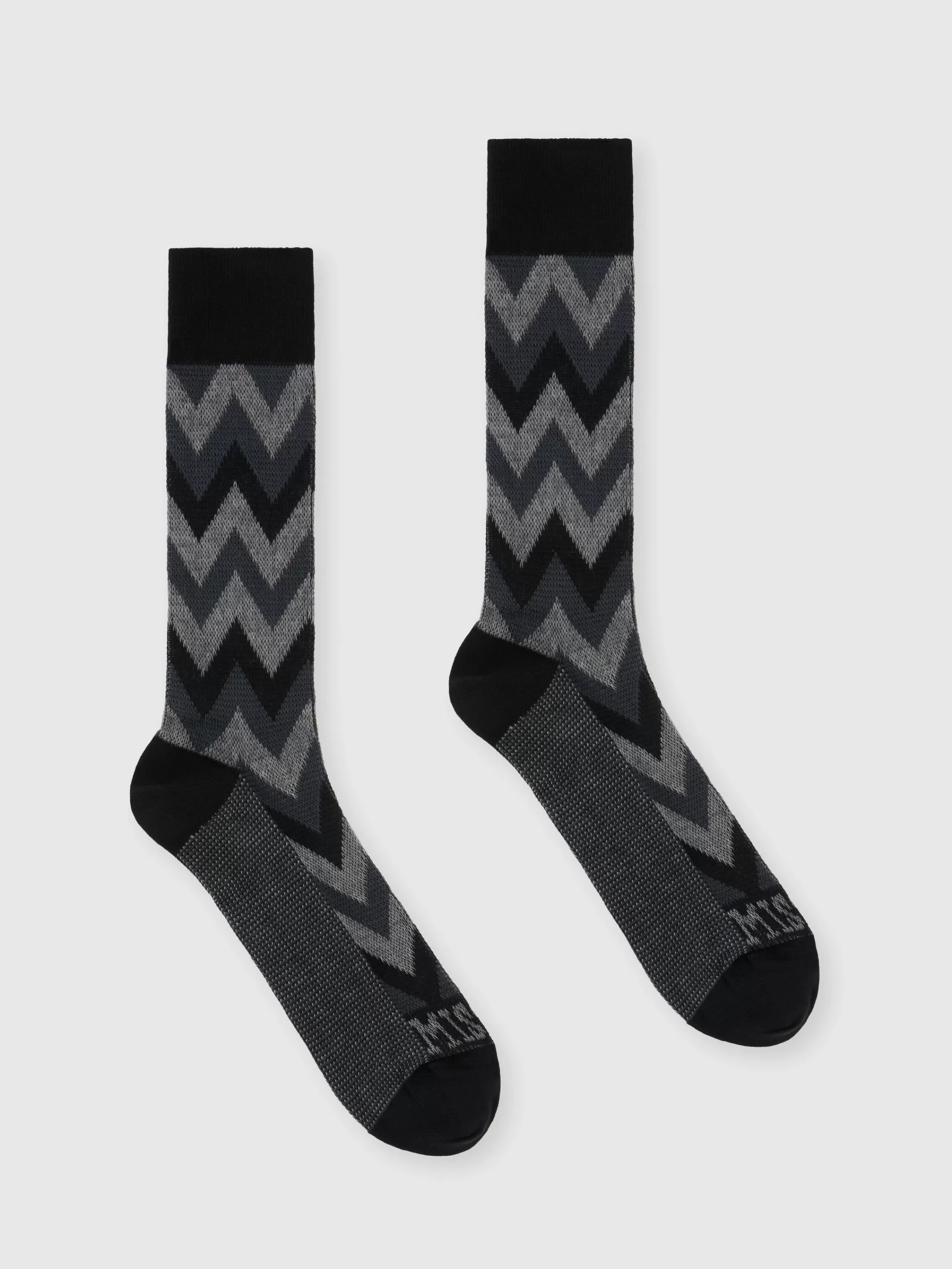 Best Zig zag cotton blend socks with logo lettering Socks