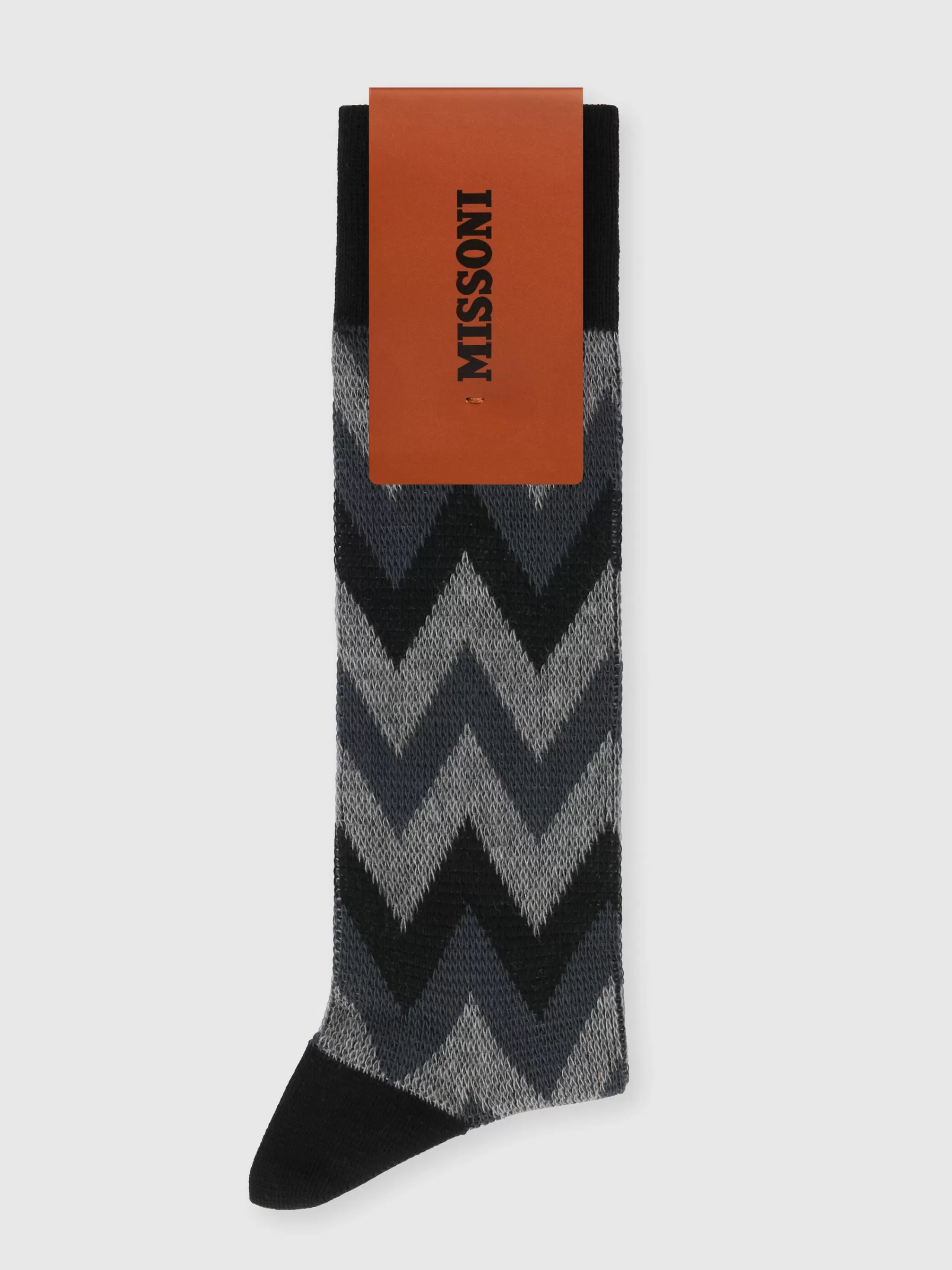 Best Zig zag cotton blend socks with logo lettering Socks