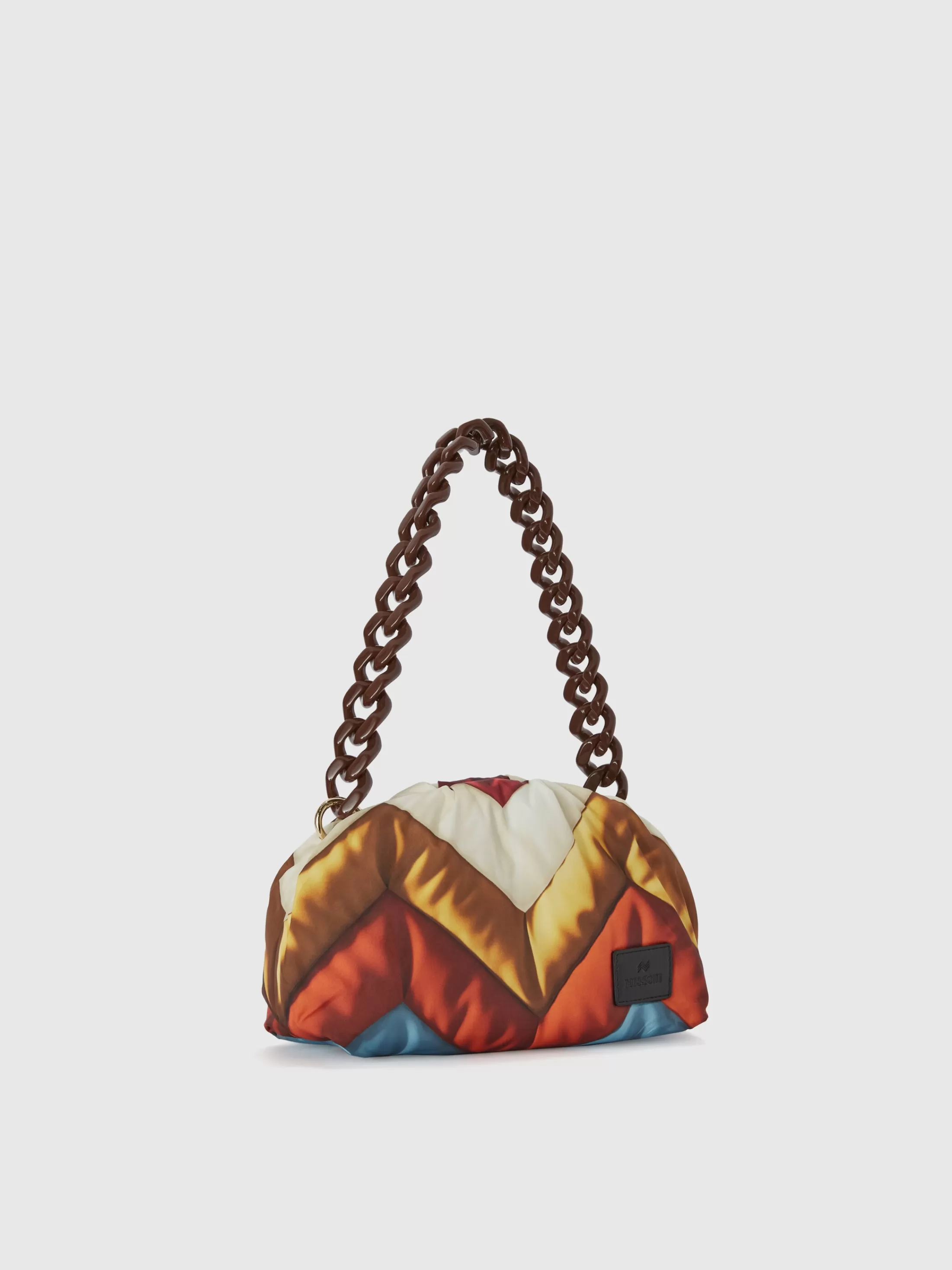 Best Zig zag fabric clutch with resin shoulder strap Bags