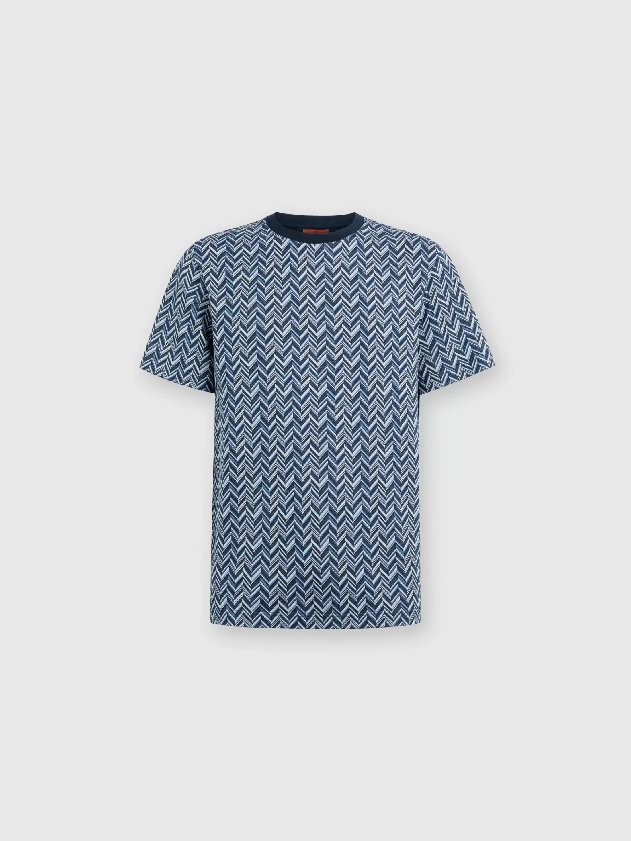 Fashion Zig zag jacquard cotton jersey T-shirt Polos & T-Shirts