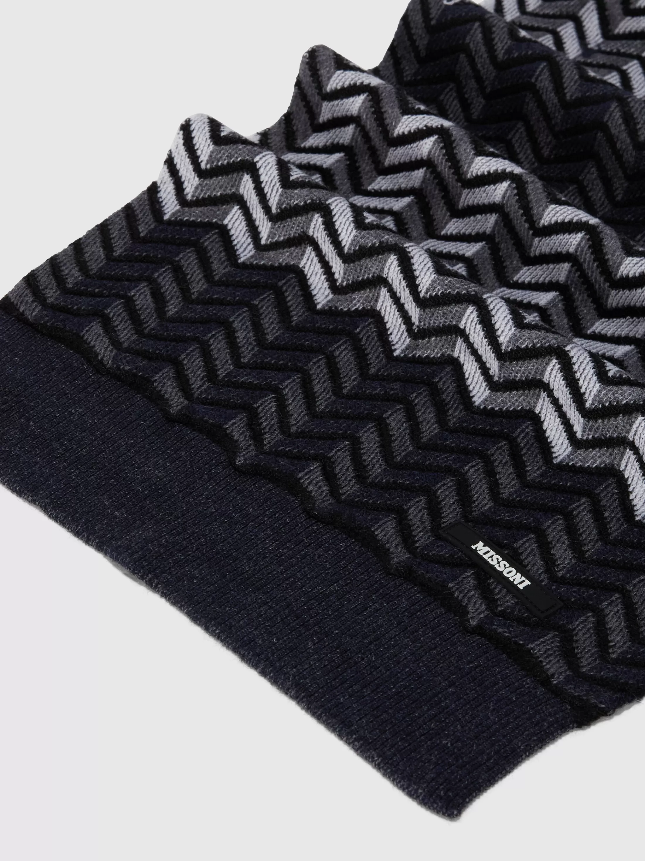 Cheap Zig zag virgin wool scarf with logo Kids/BOY Accessories