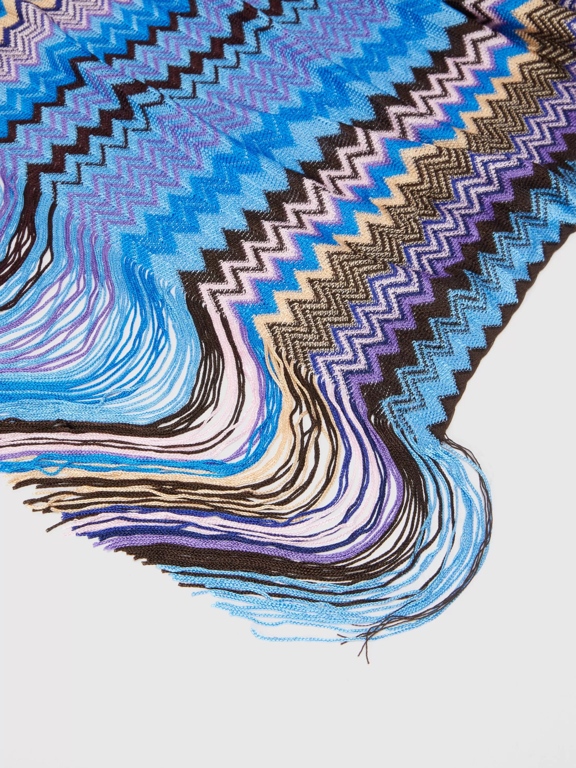 Best Zig zag viscose scarf with fringes Scarves & Foulards