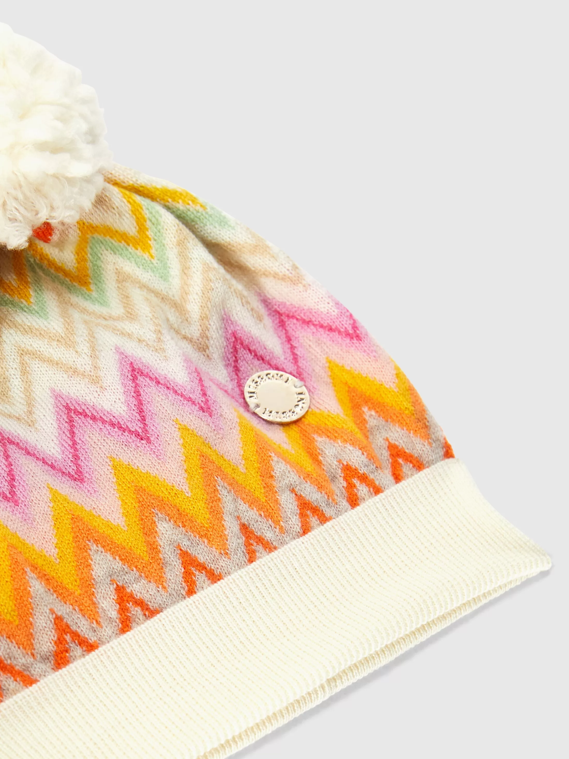 Cheap Zig zag wool hat with pom pom Kids Accessories